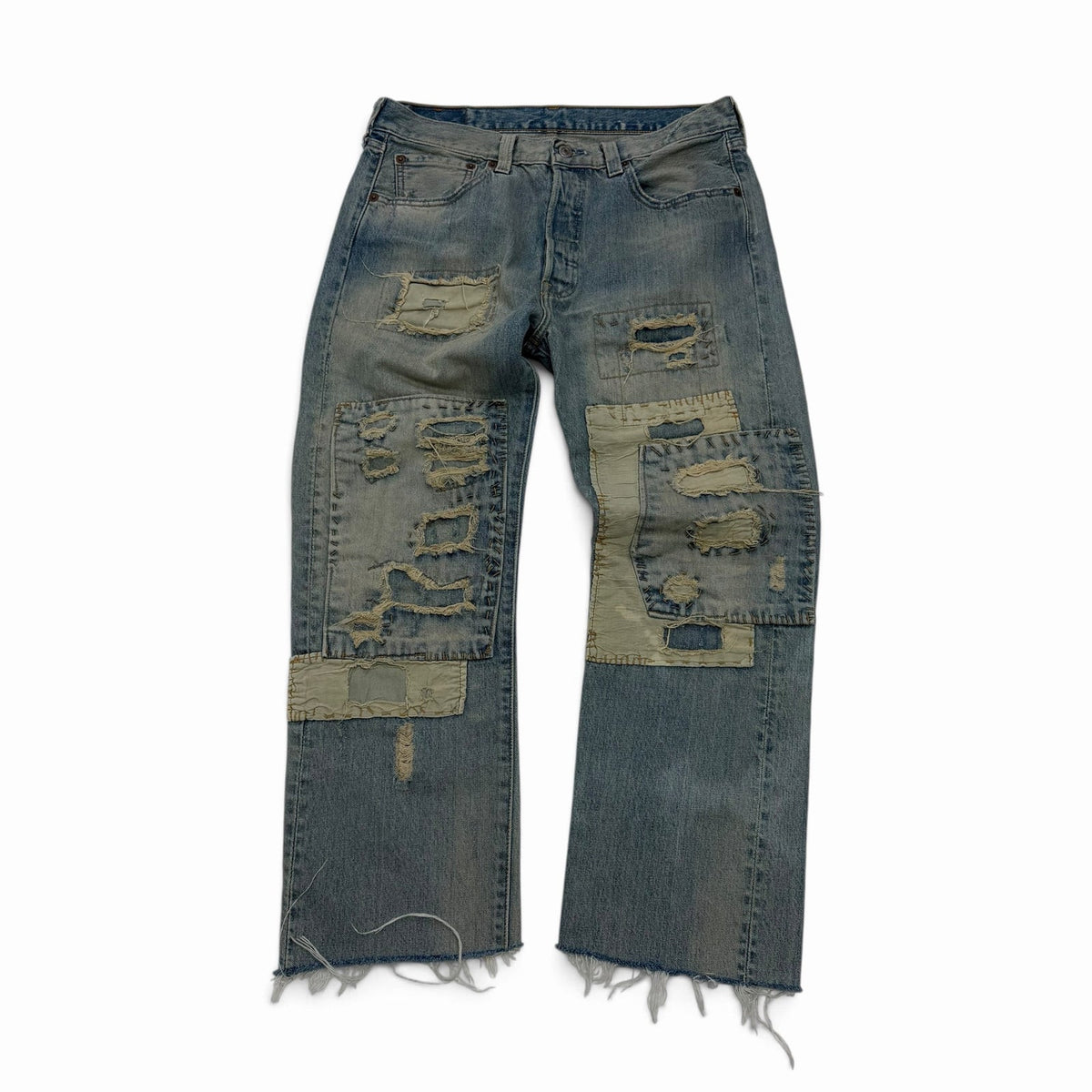 Levi 501 Patch Work Repaired Jeans 32x28