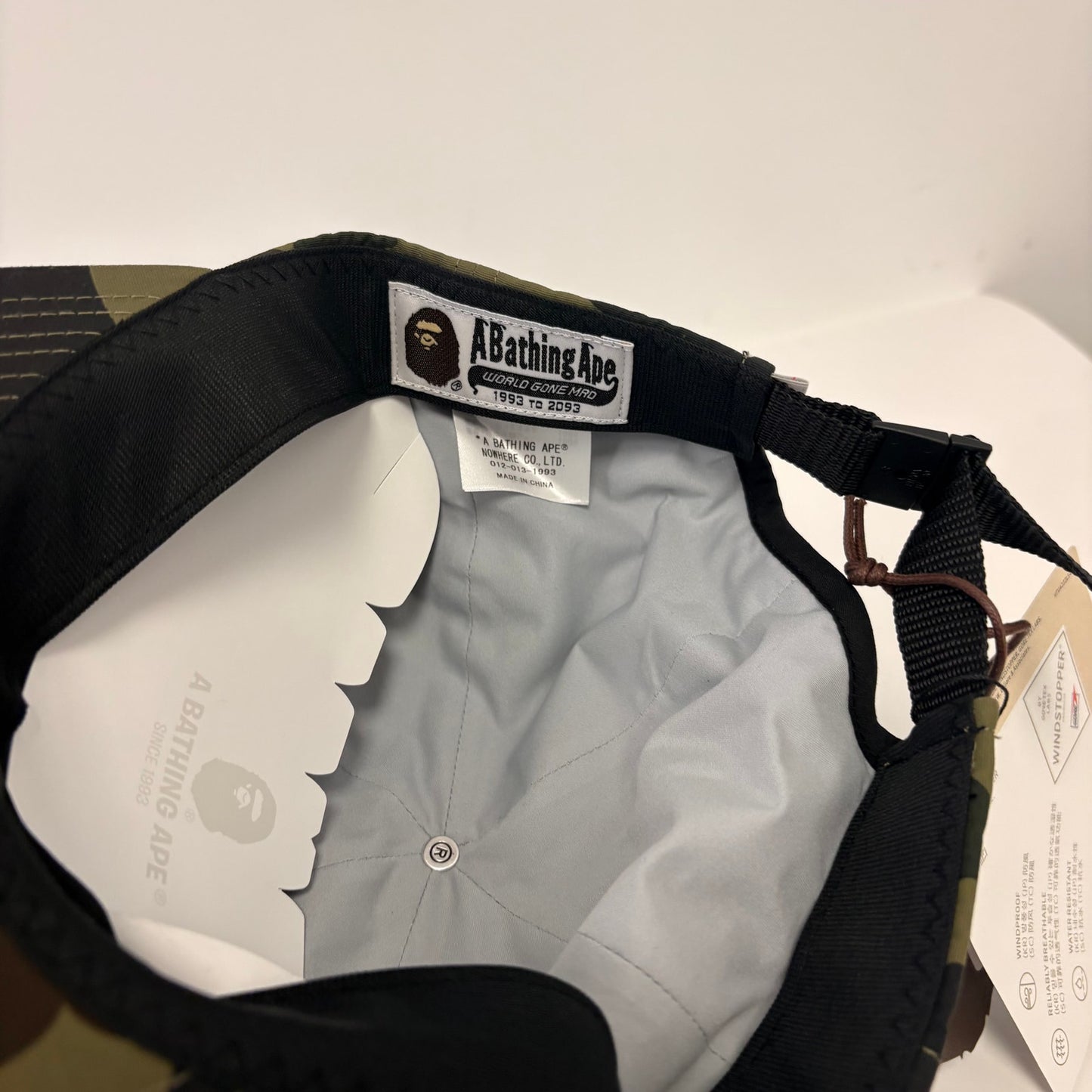 c Baseball Cap One Size Green Camo Embroidered Logo Adjustable Strap NEW