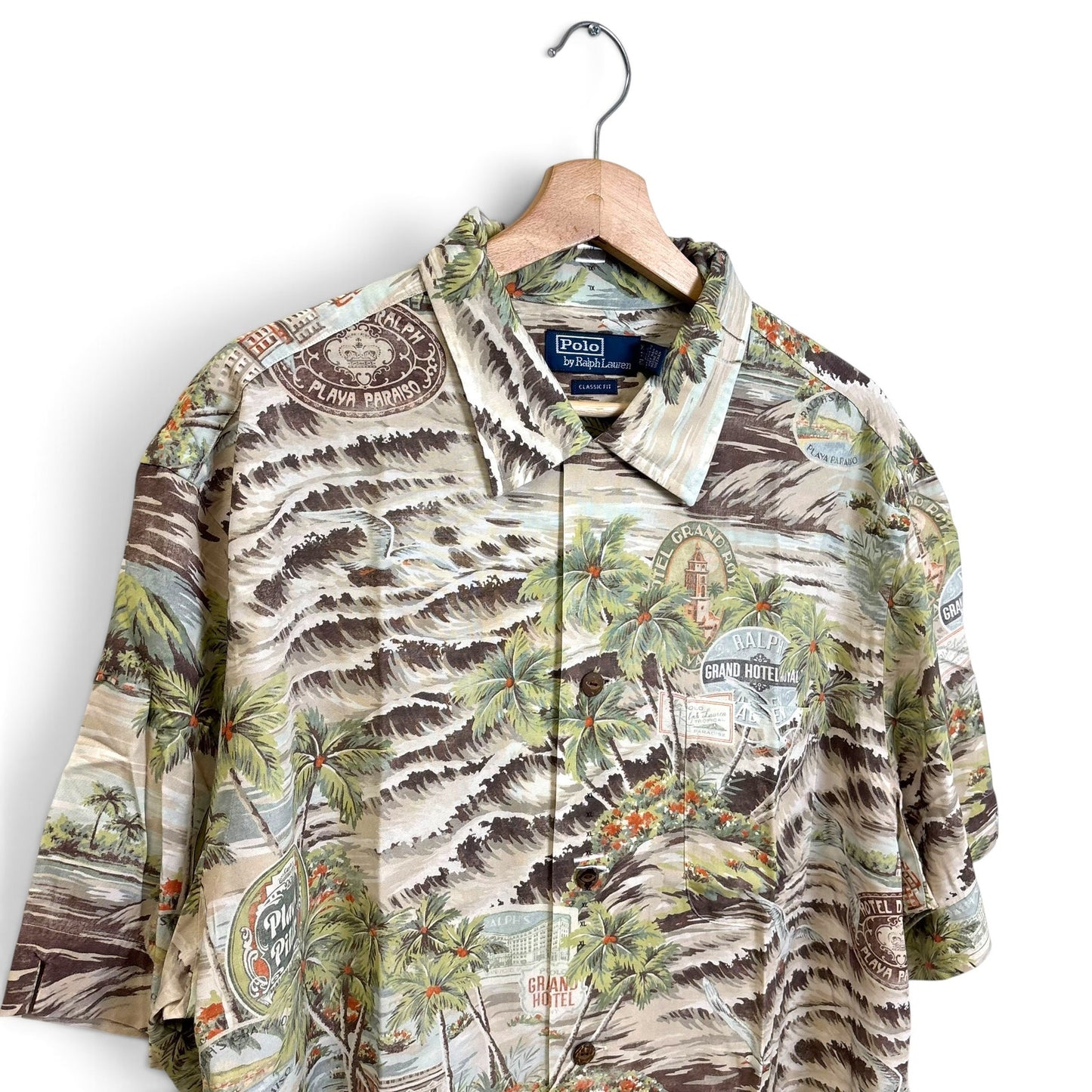 New Polo Ralph Lauren Beach Scenes Button Up XL