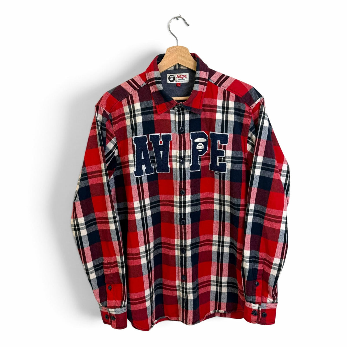 Aape By A Bathing Ape Bape Button Up Plaid Flannel XL
