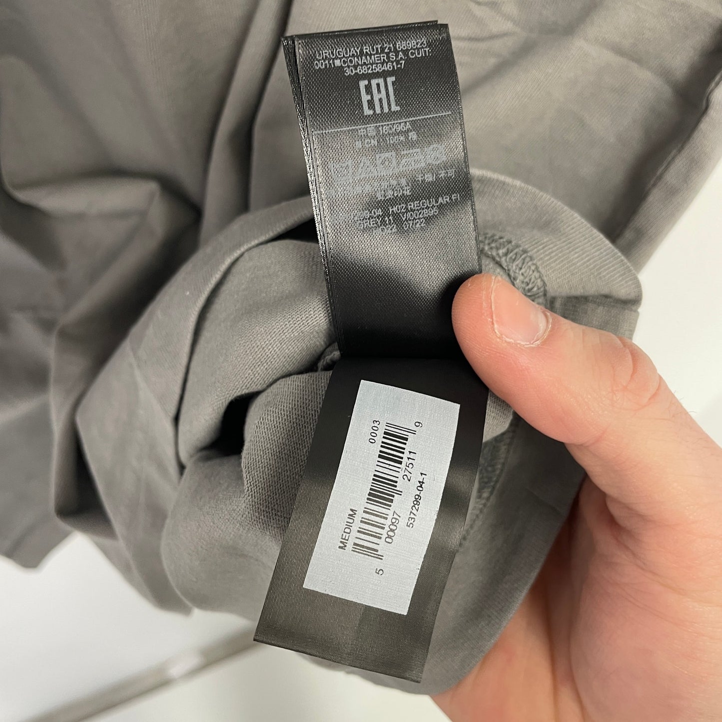 Yeezy Gap blank grey tee M NEW