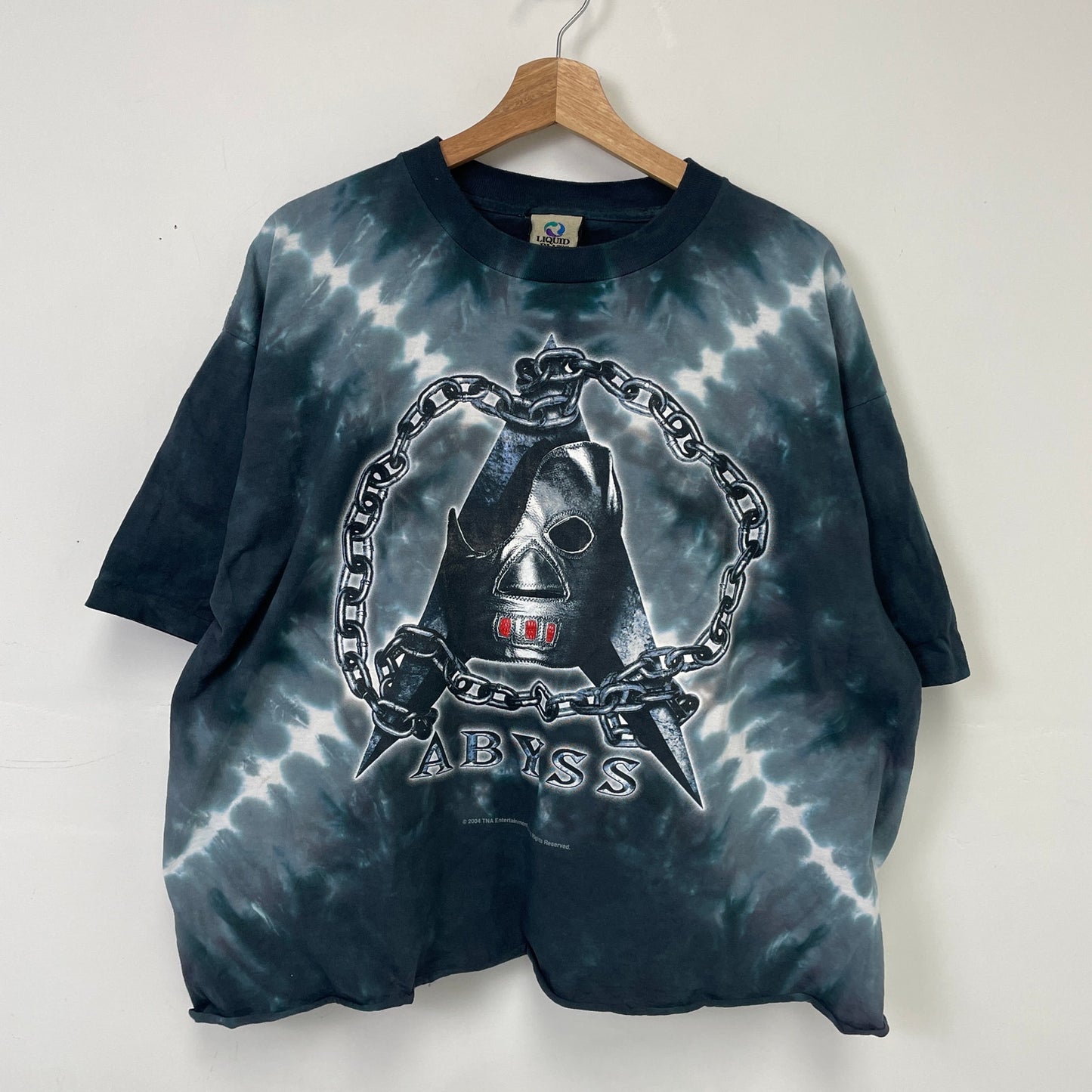 Vintage abyss tna liquid blue wrestling tee cropped XL