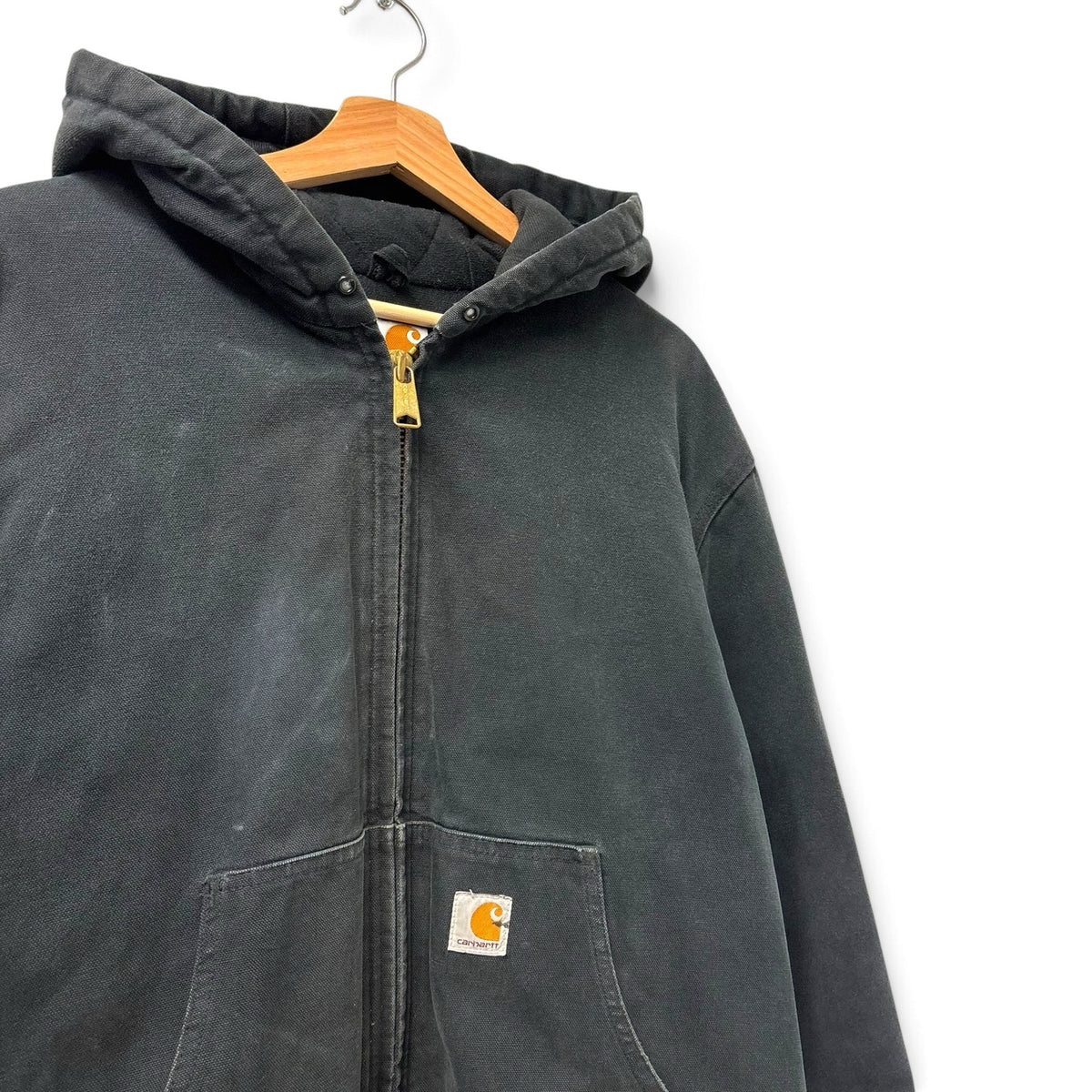 Vintage Carhartt J140 Black Hooded Jacket L