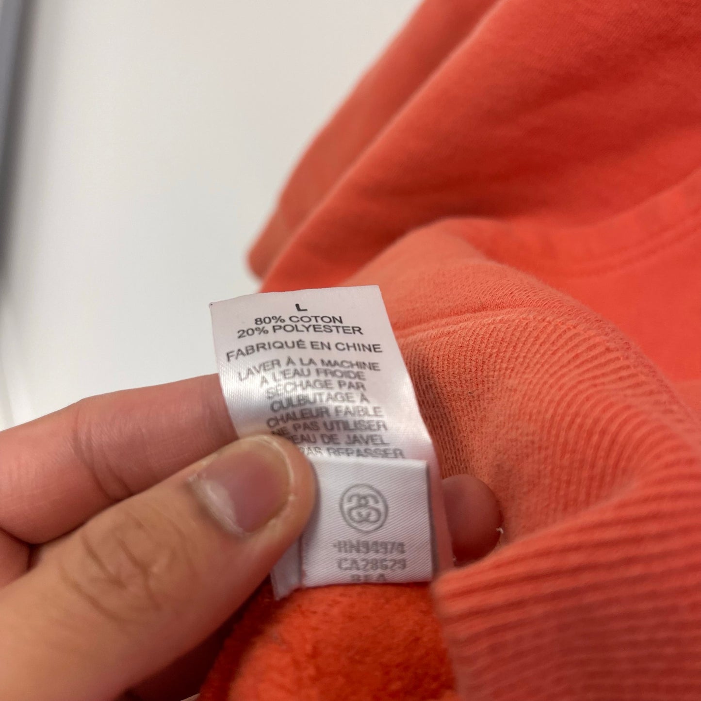 Stussy Embroidered Pink Spellout Hoodie L