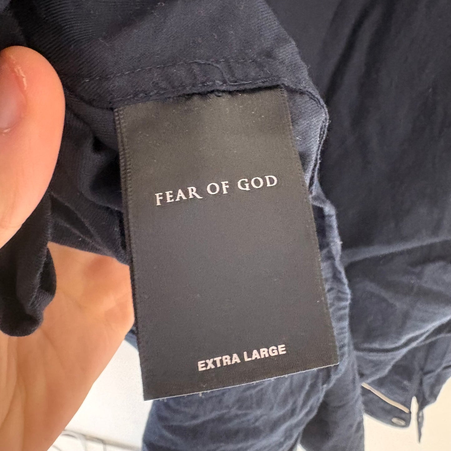 Fear of God Fifth Collection navy piped oversized shirt XL