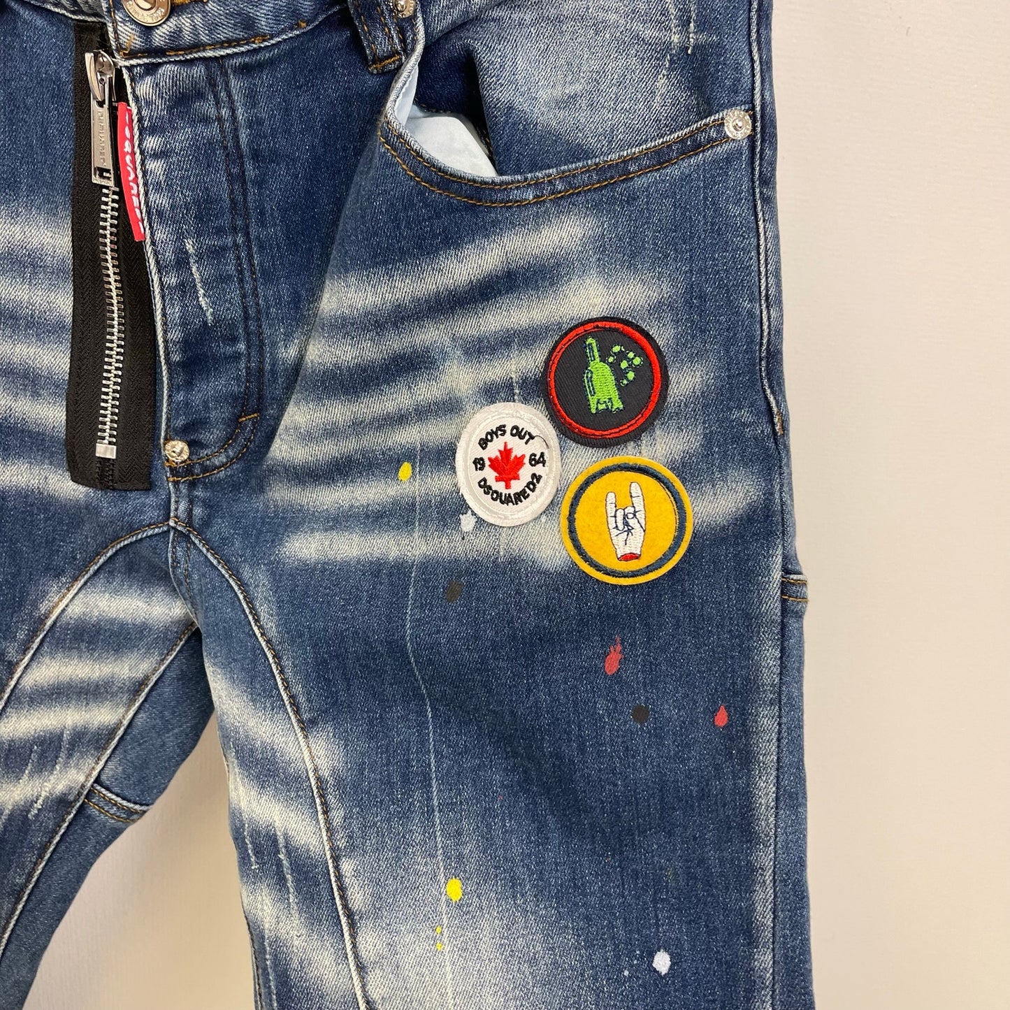 Dsquared2 Distressed Patches Slim Jeans 34
