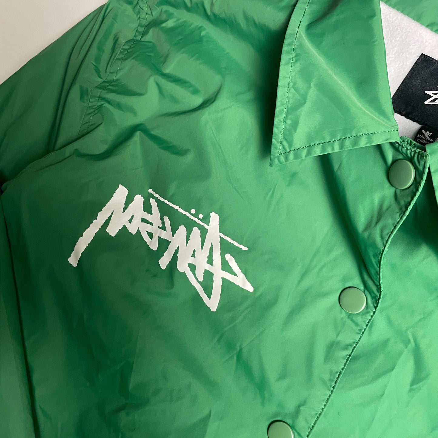 Stussy green windbreaker 2 piece set L NWT