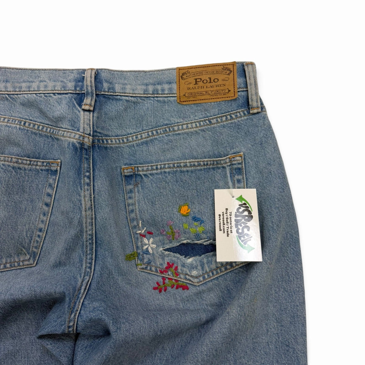 Polo Ralph Lauren Women’s Flower Embroidered Patch Work Jeans 27