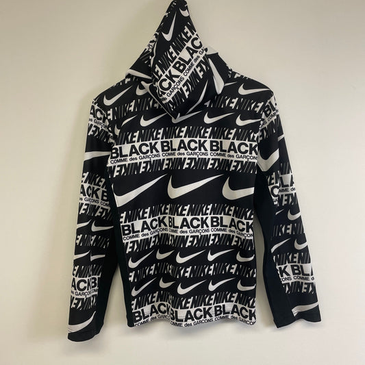 Nike commes des garcon all over print zip up hoodie M