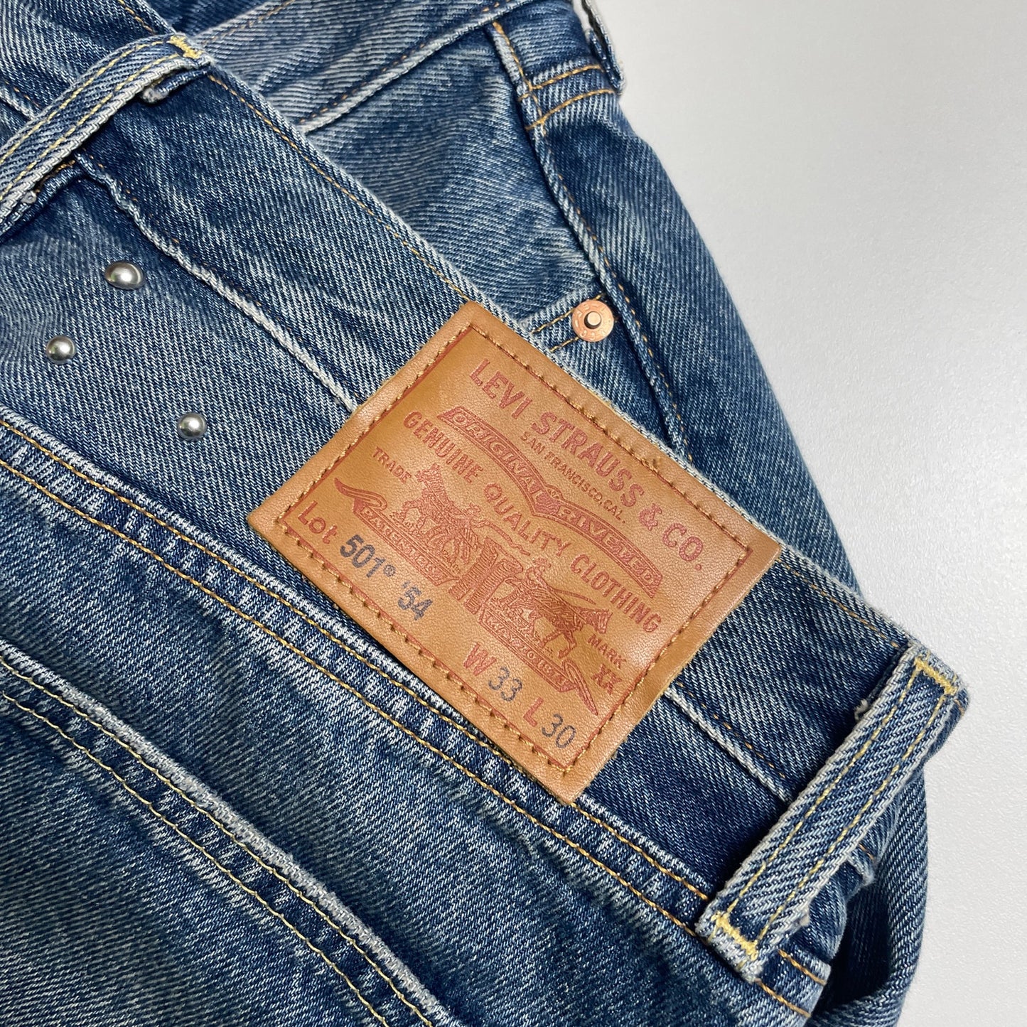 Levi’s 501 studded denim