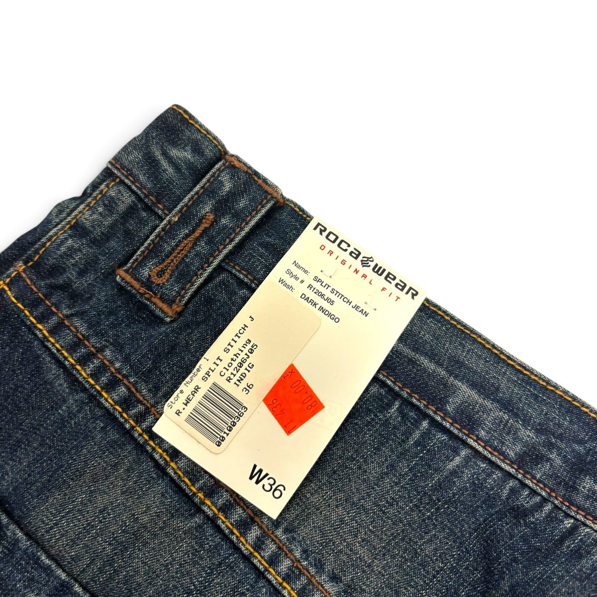 New Vintage Roca Wear Split Stitch Jeans 36