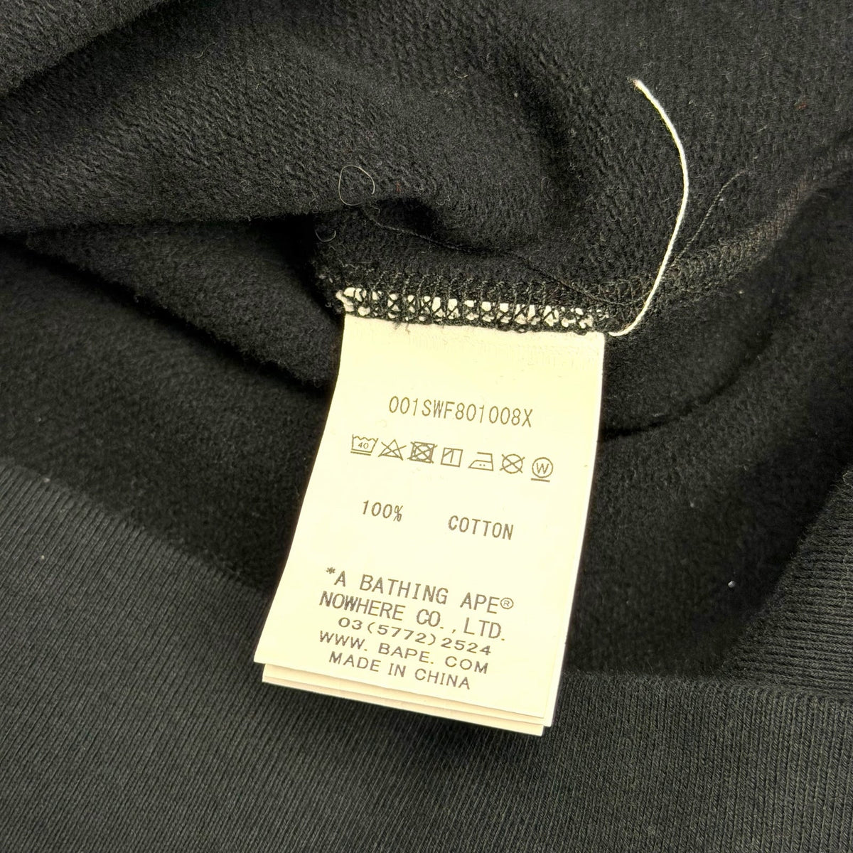 A Bathing Ape Black Bape Shark Sweatshirt S