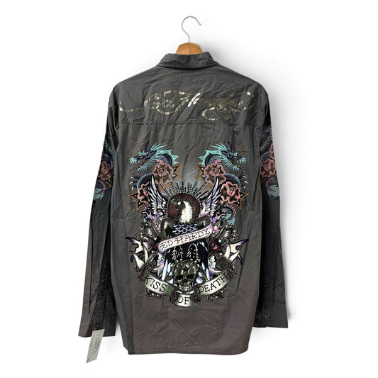 Vintage Ed Hardy Button Up Shirt L