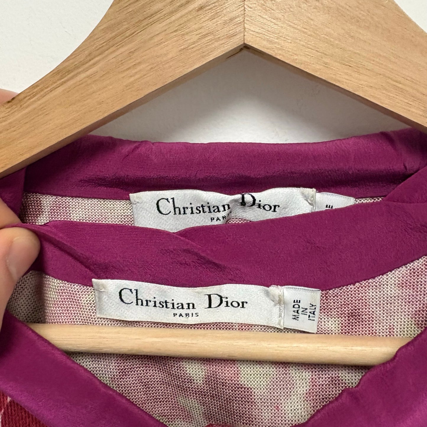 Christian Dior multicolour all-over floral print tie-neck blouse