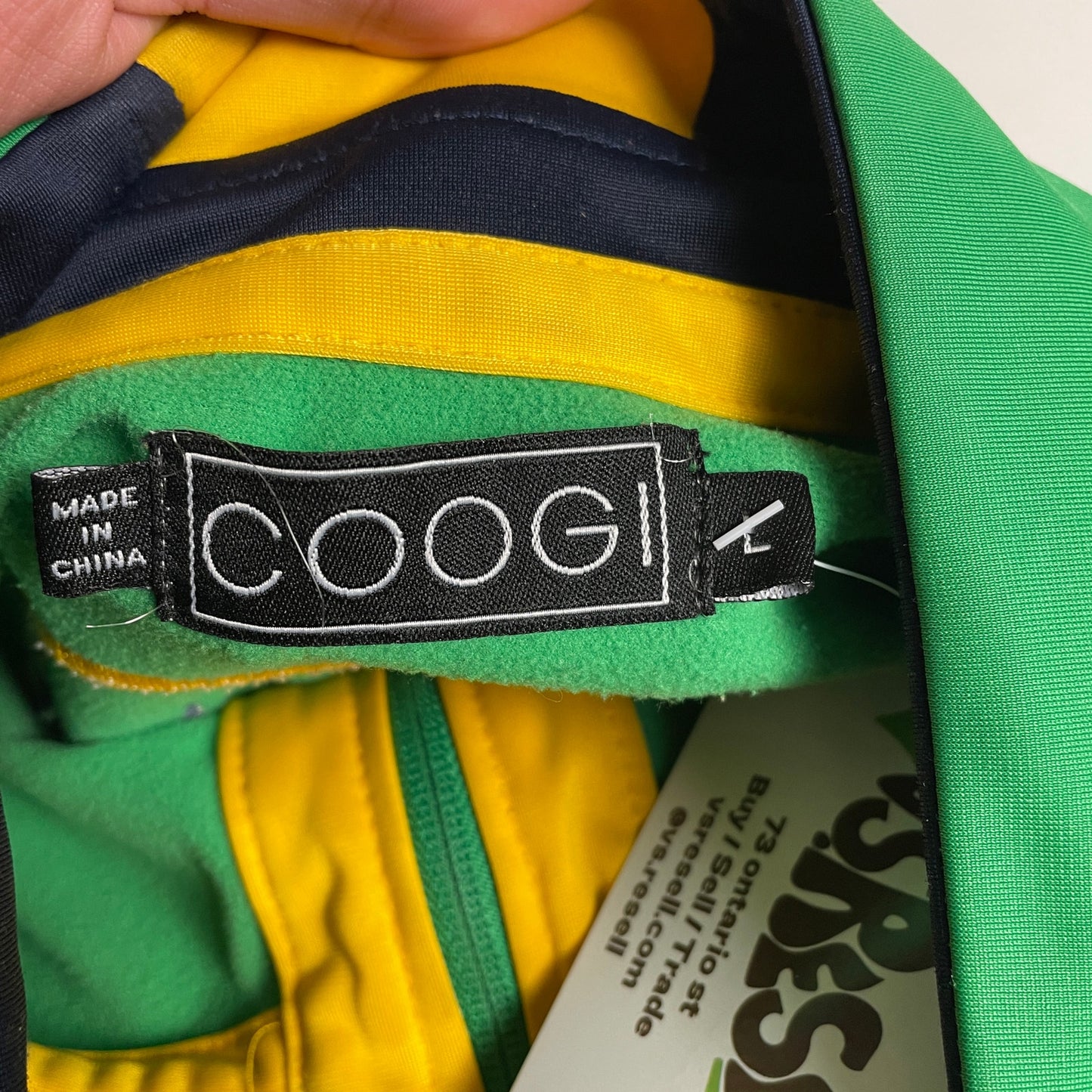 Coogi green track zip up jacket