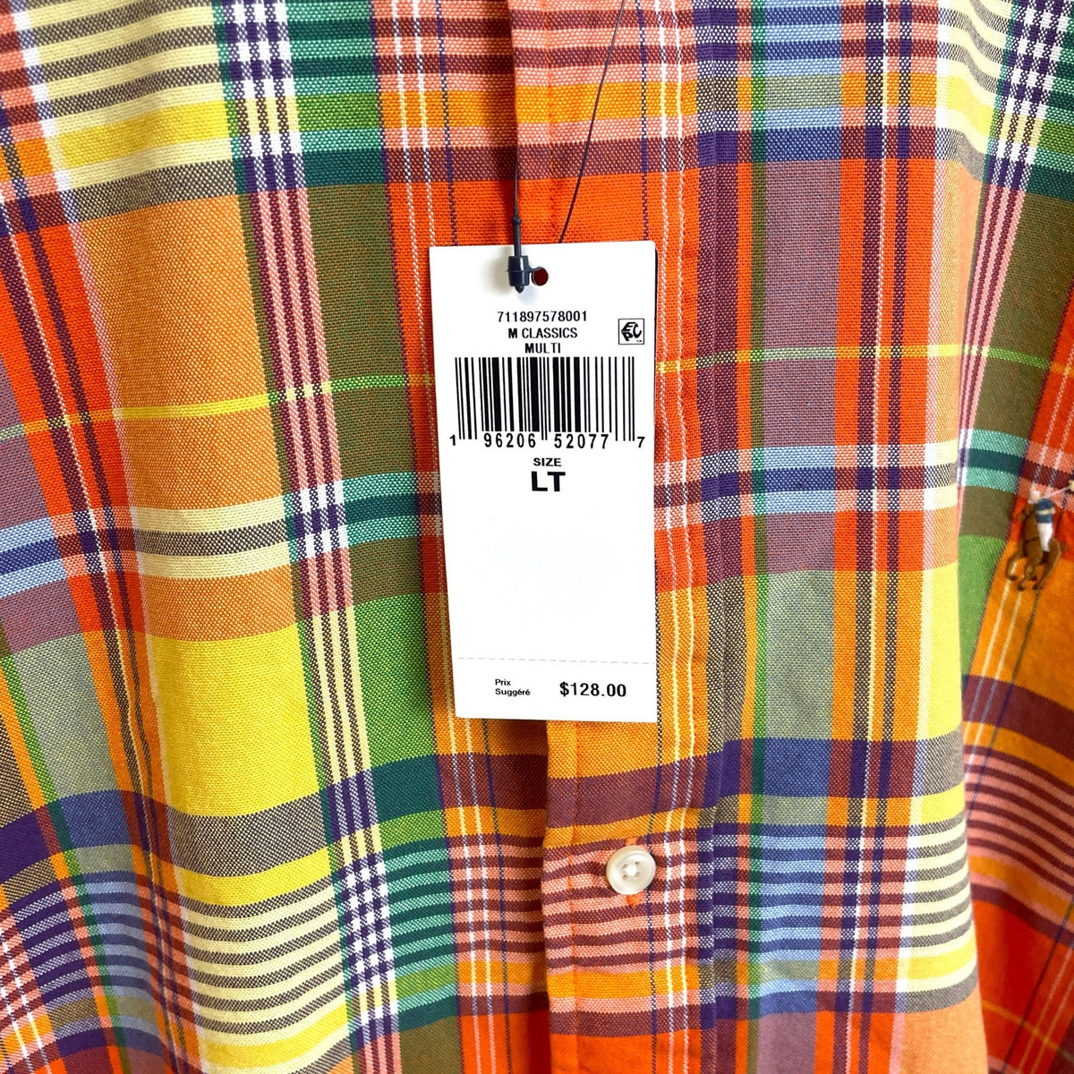 New Polo Ralph Lauren Paid Button Up Shirt LT