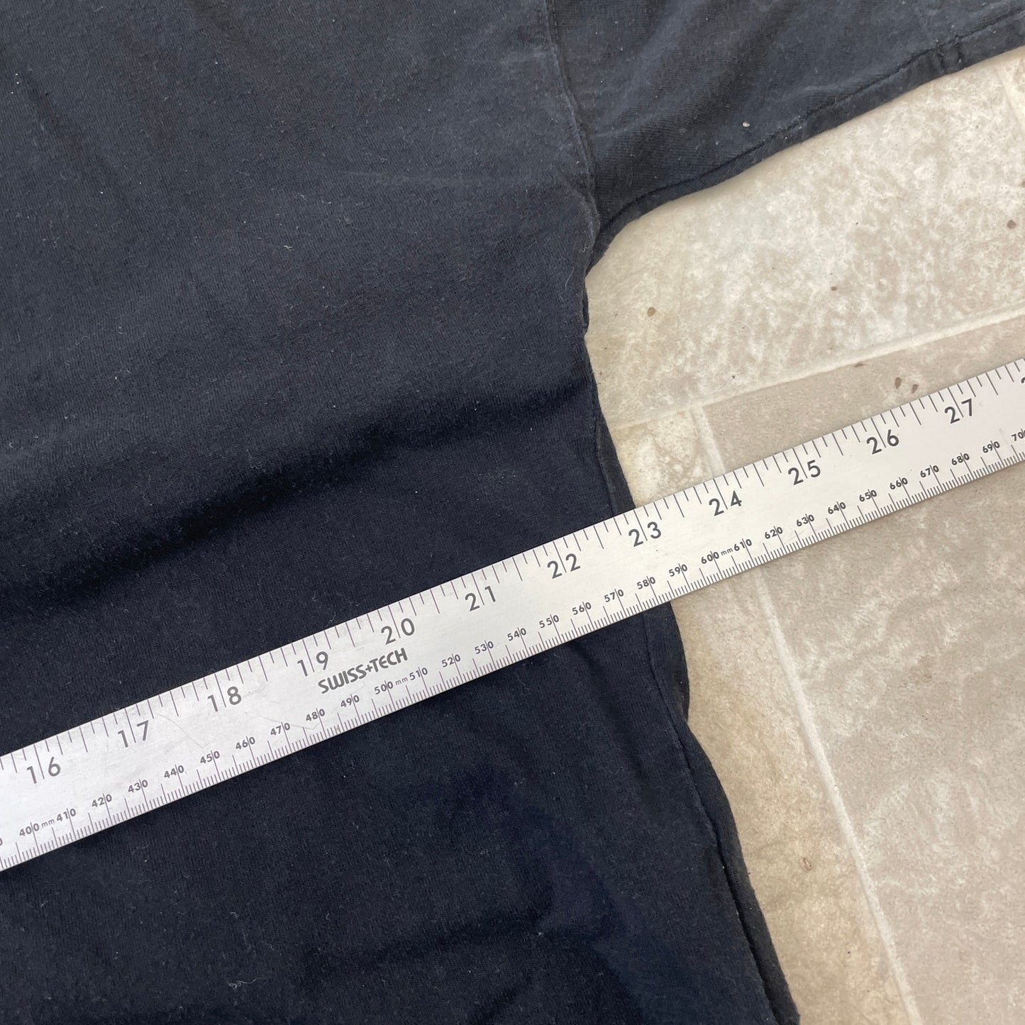 Palm angels curved back print collar logo tee M