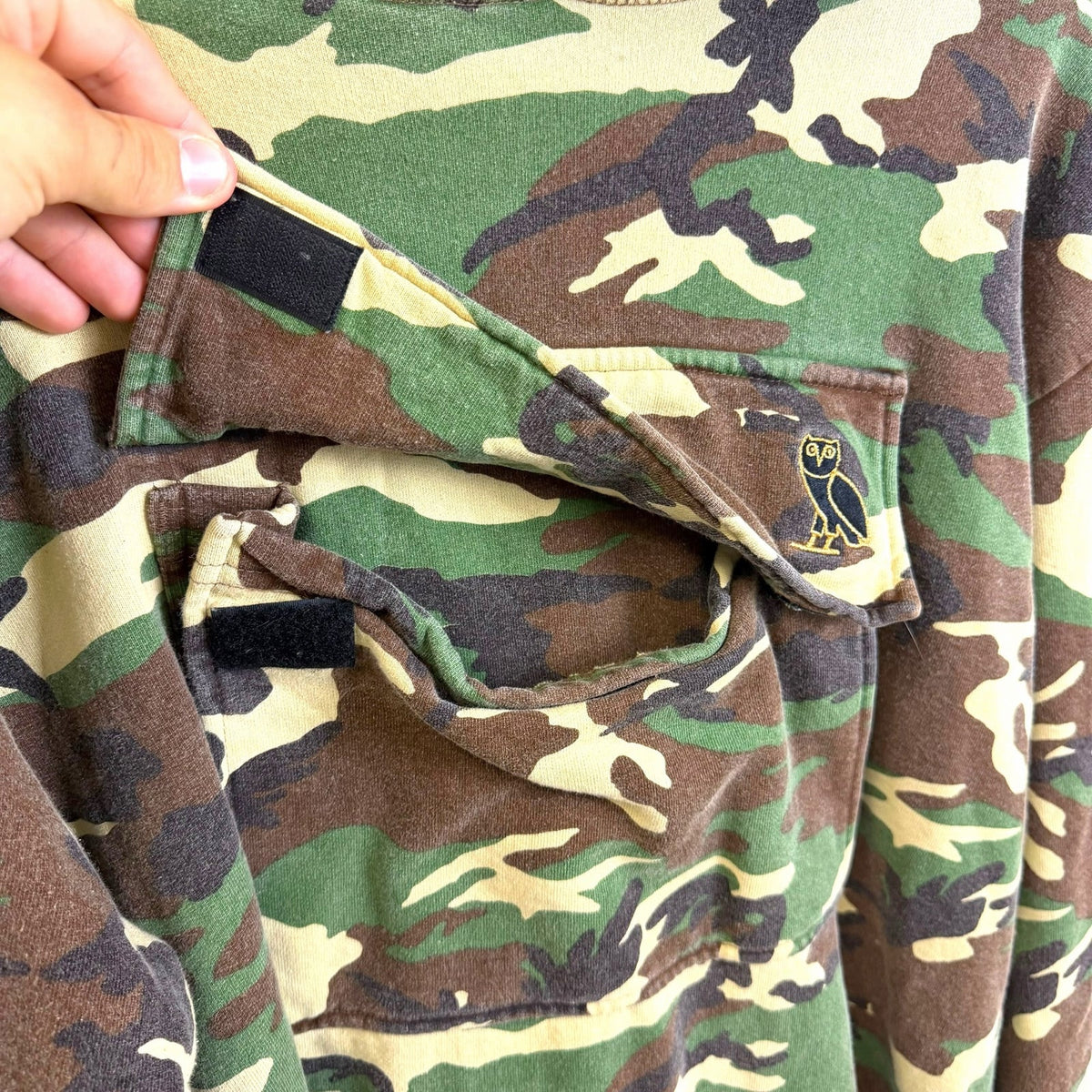 Octobers Very Own Camo Front Pocket OVO Hoodie L