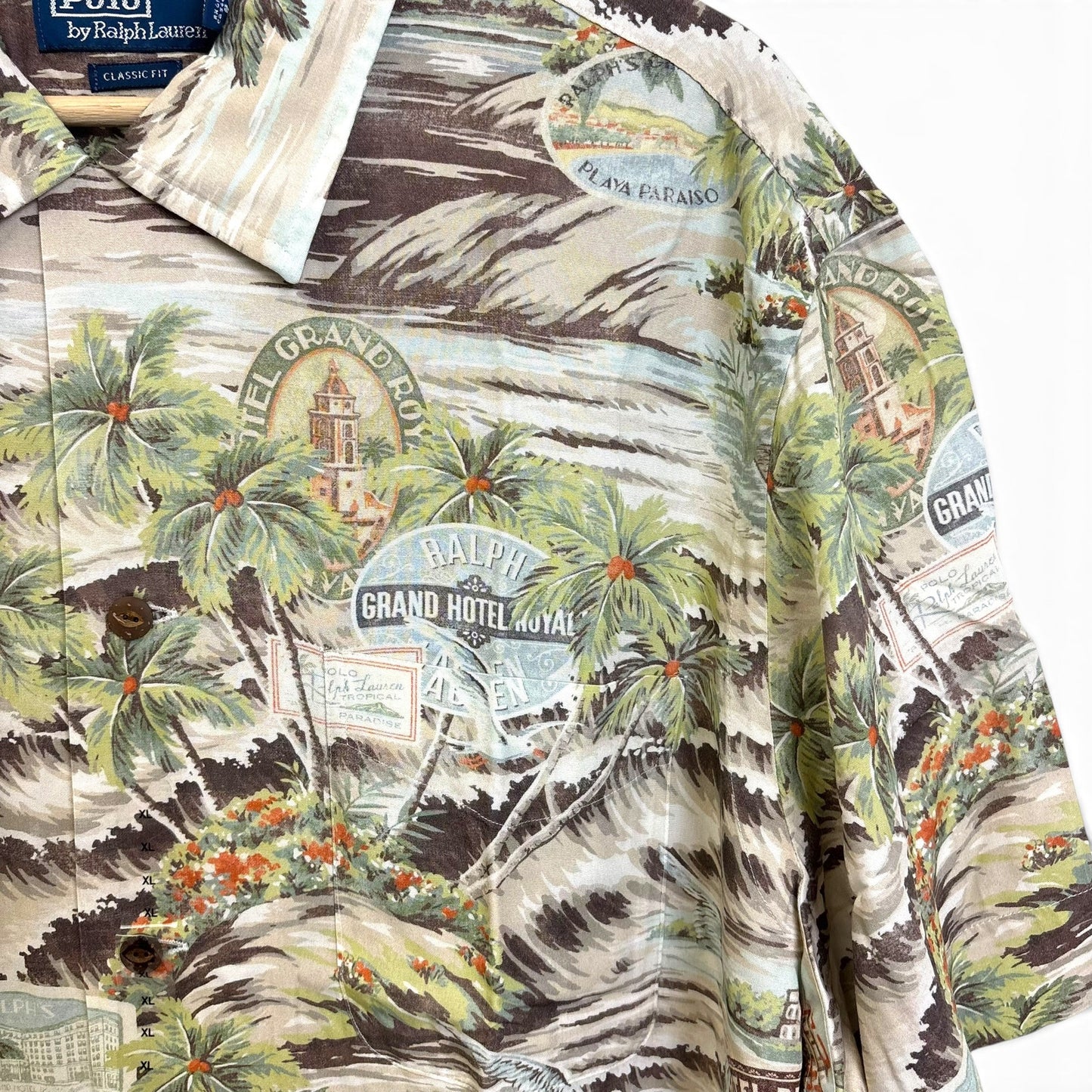 New Polo Ralph Lauren Beach Scenes Button Up XL