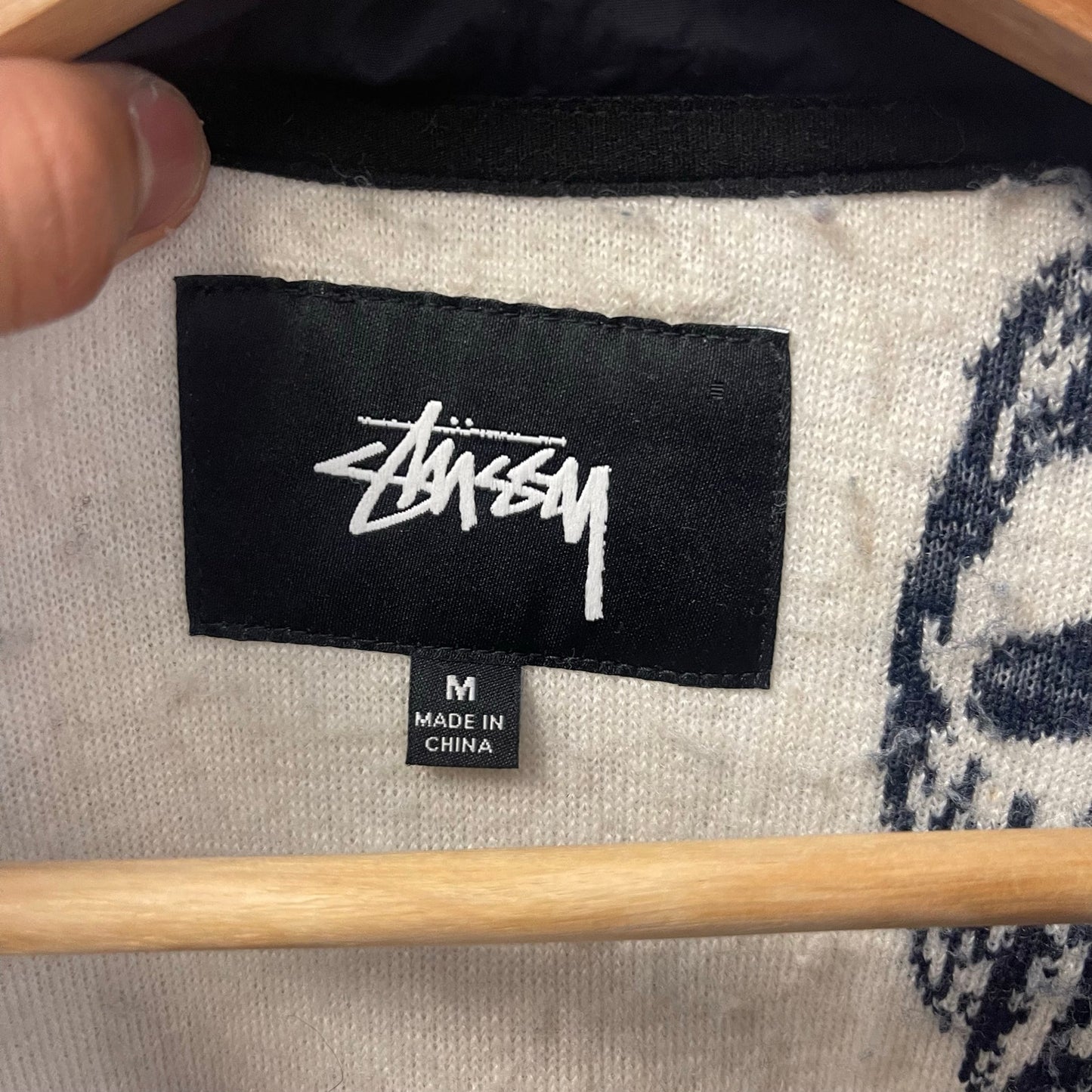 Stussy Mask Jacquard Sherpa Jacket Fleece M