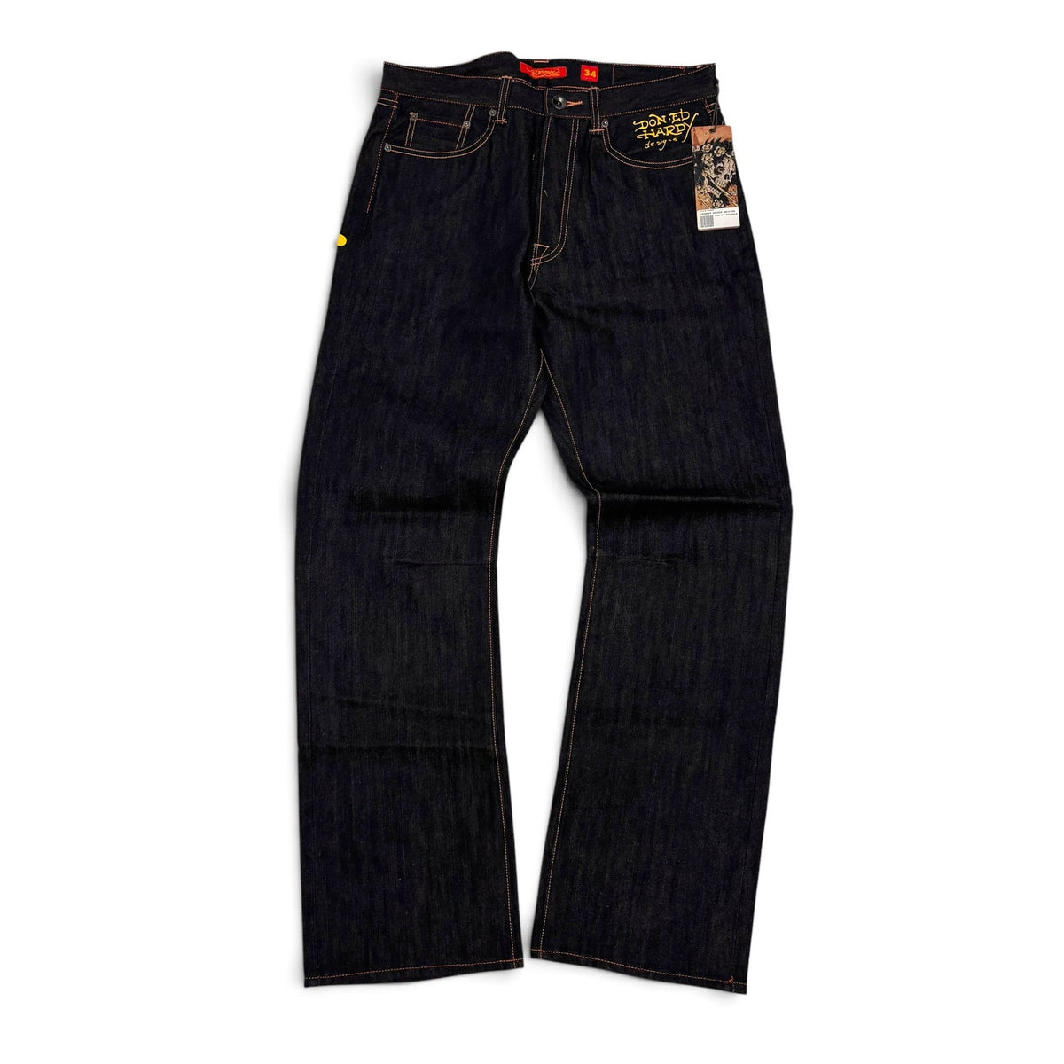 New Y2K Ed Hardy Spell Out Jeans 38