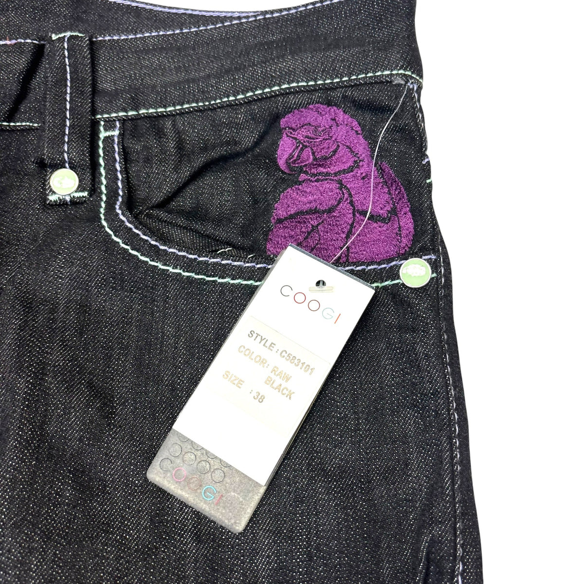 New Y2K Coogi Floral Print Baggy Jeans 38