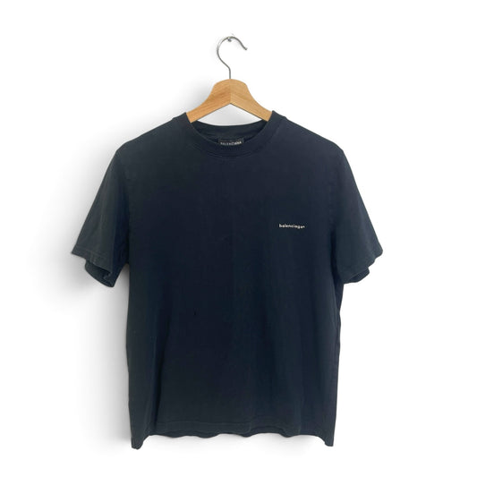 Balenciaga T Shirt Black Logo Shirt M