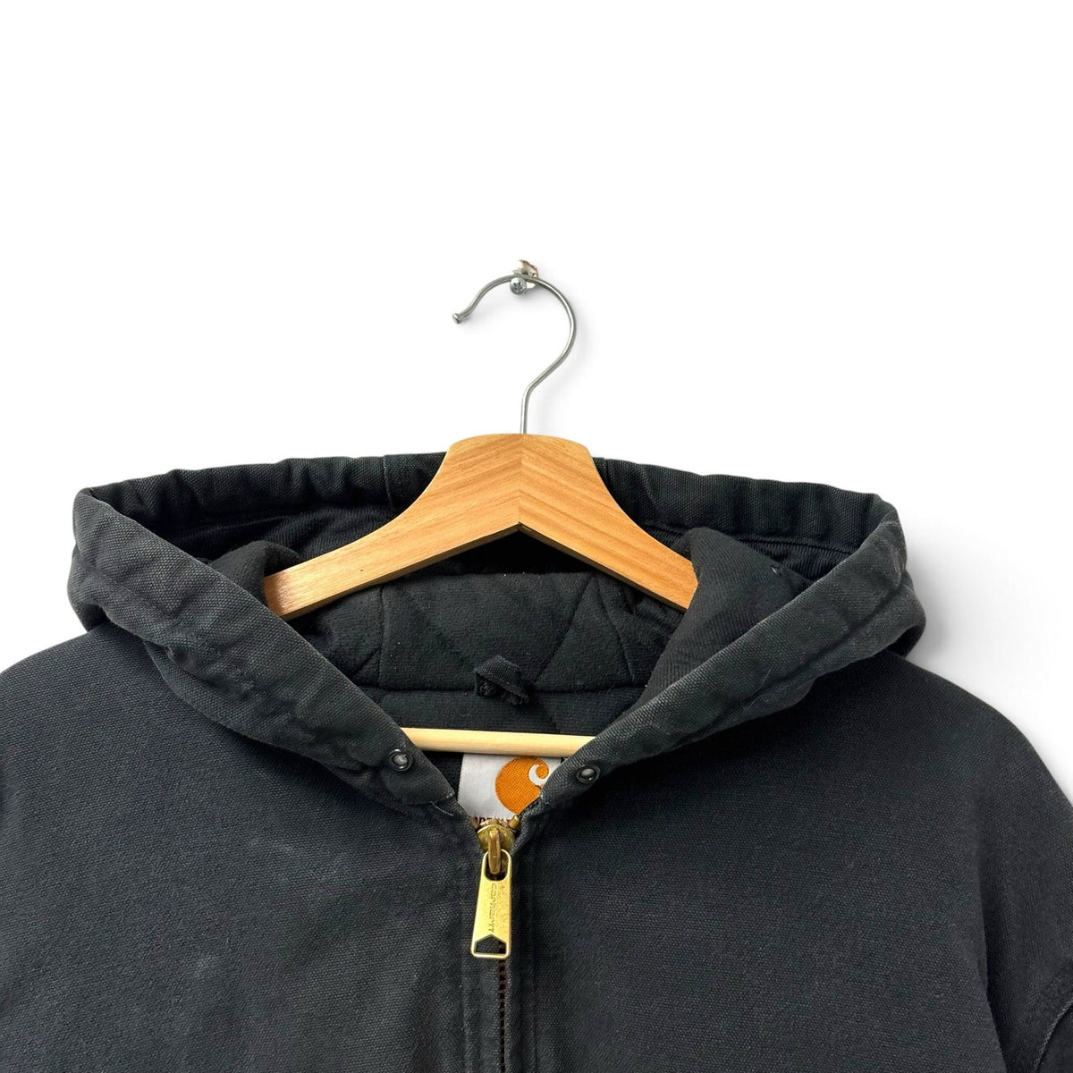 Vintage Carhartt J140 Black Hooded Jacket L