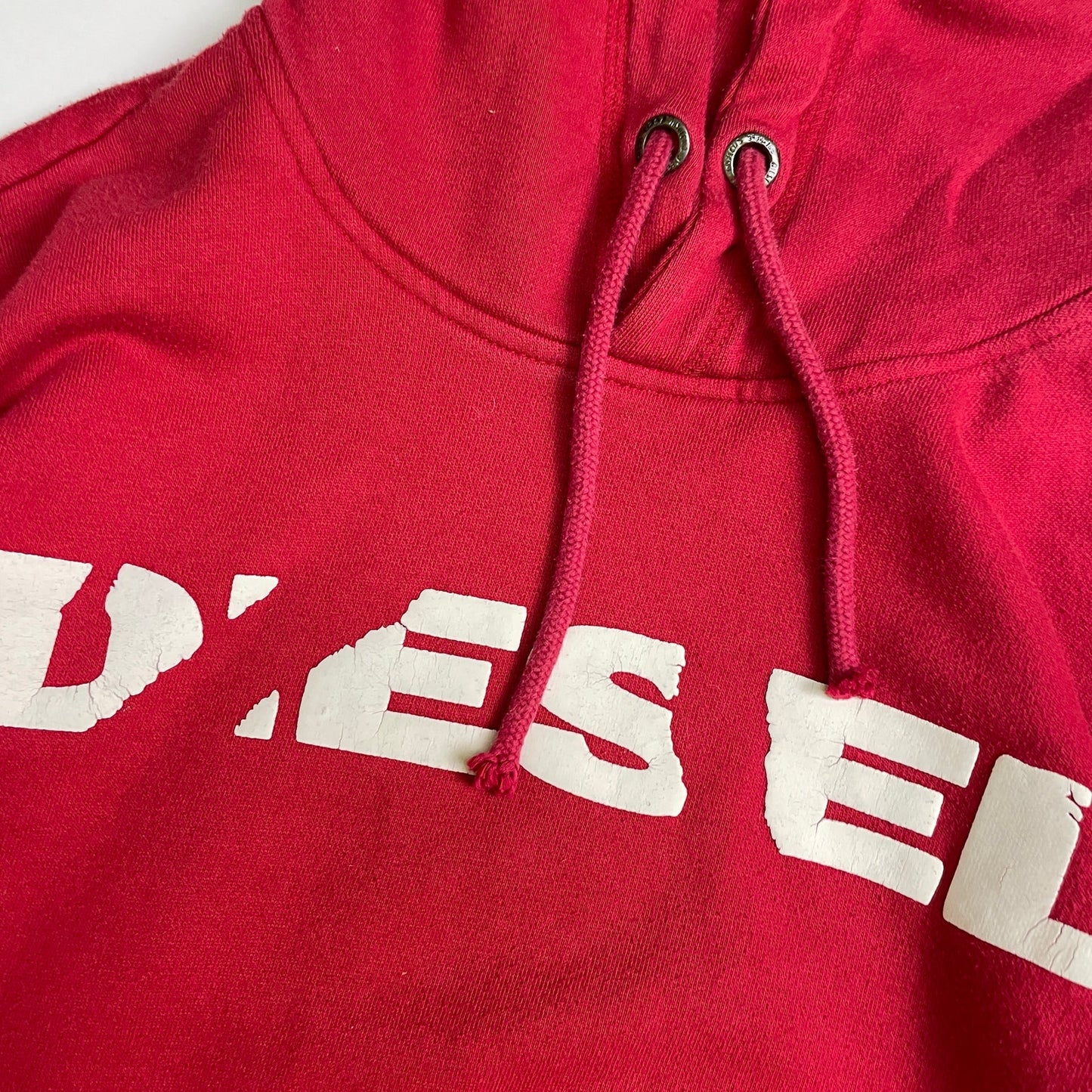 DIESEL red printed hoodie M