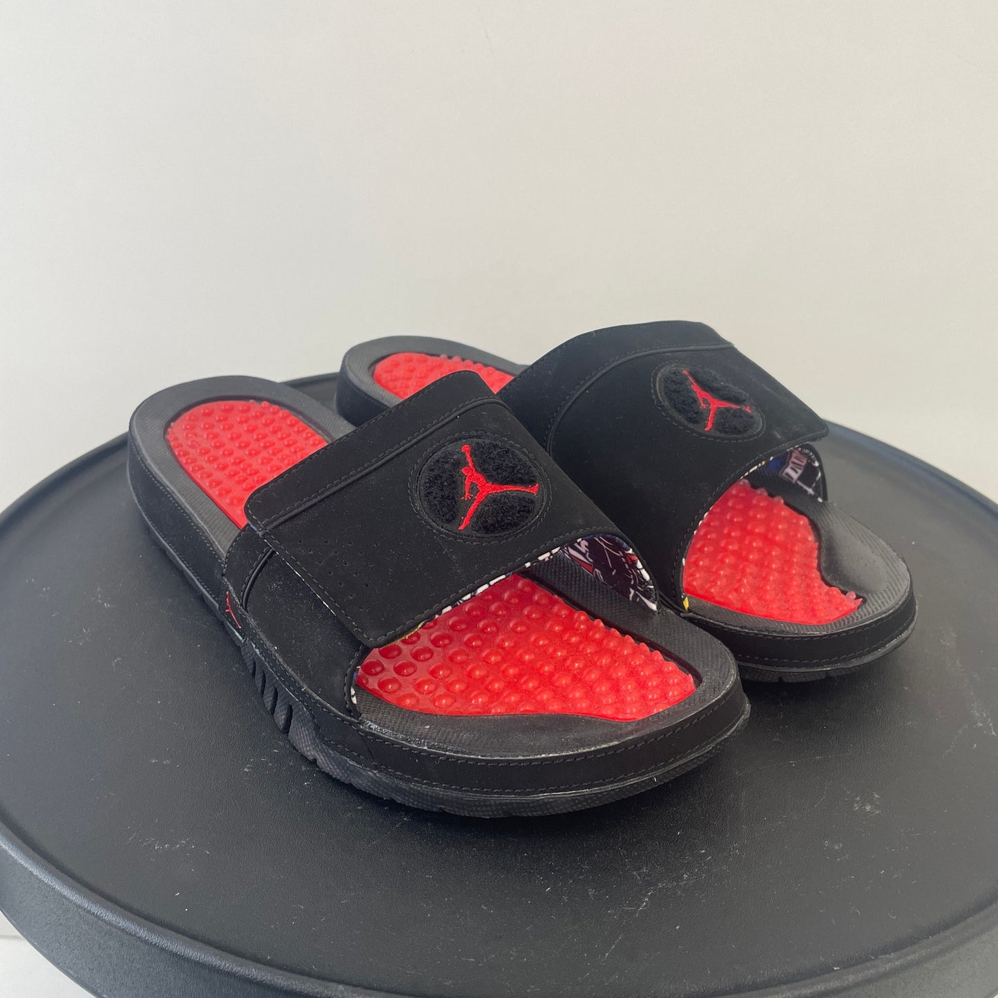 Nike Jordan Hydro 8 Retro Slides Bred Men's Size 13 Black Red