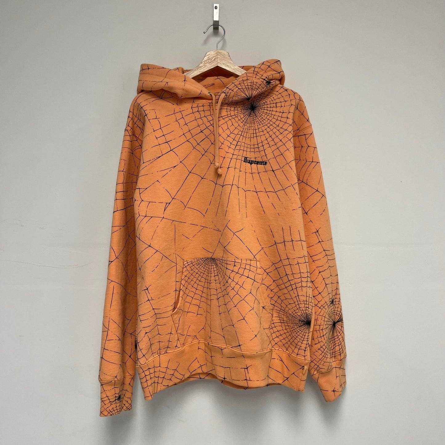 Supreme Spider Web Hoodie peach 2016 XL
