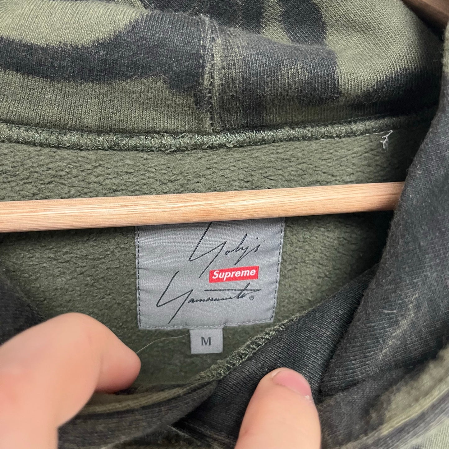Supreme x Yohji Yamamoto Olive Hooded Sweater M