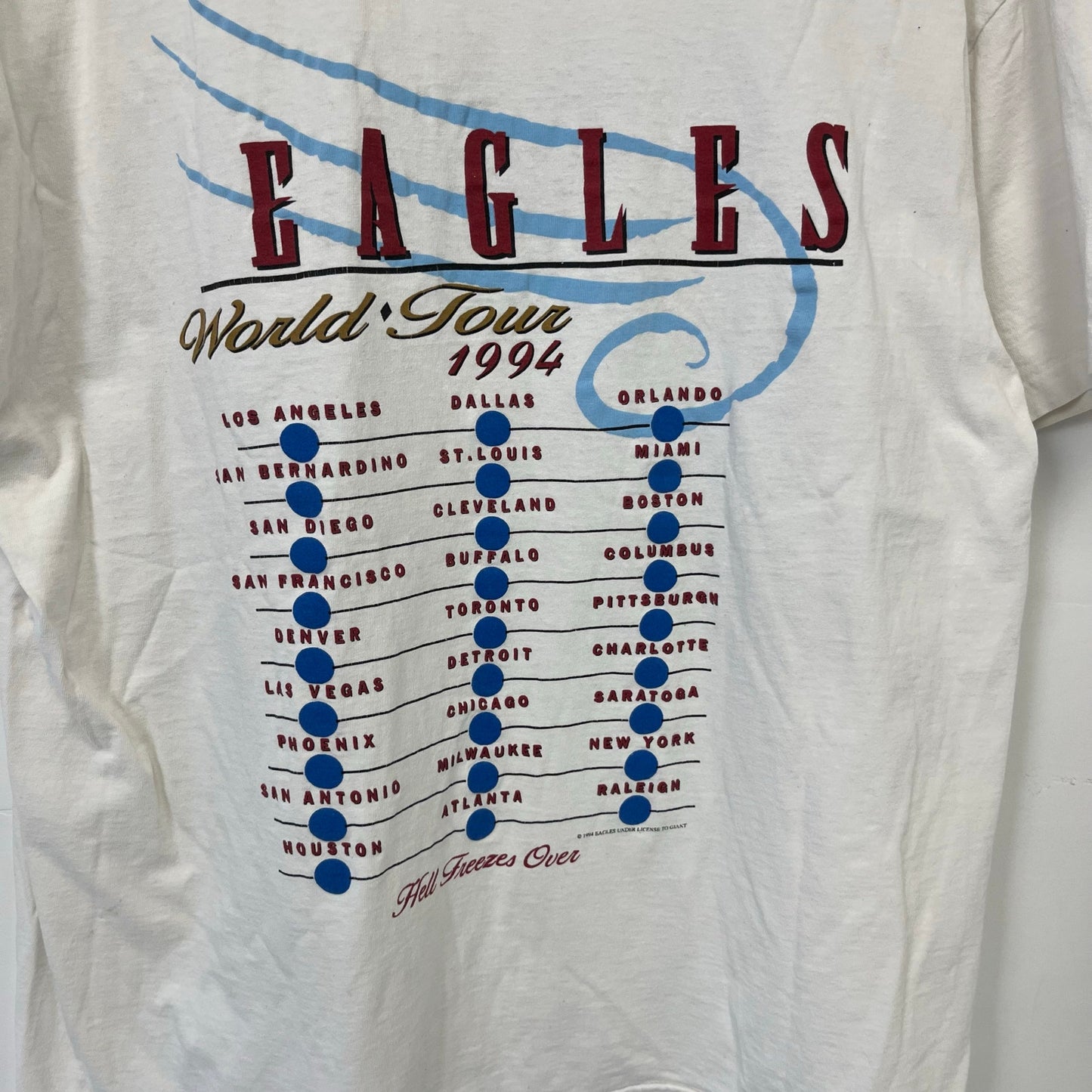 Vintage The Eagles Tour Band T-Shirt XL