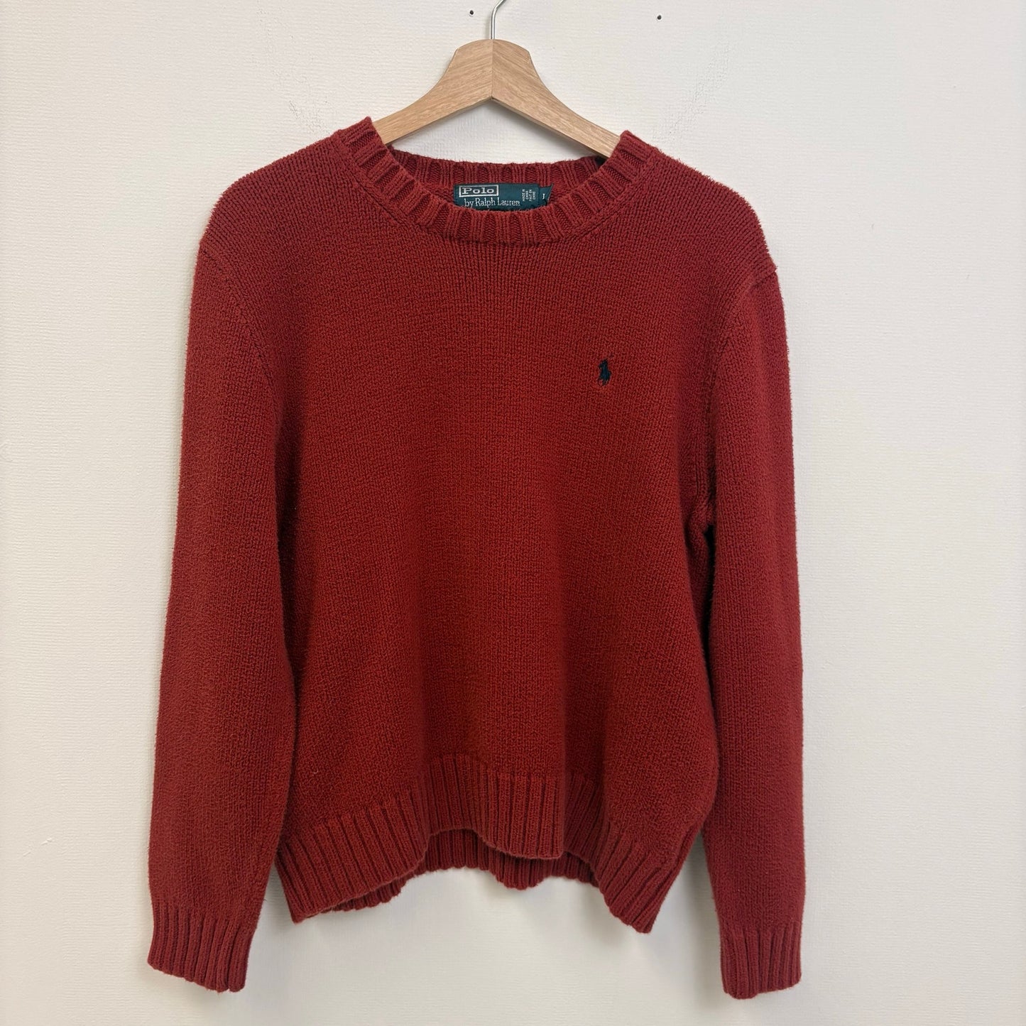 Vintage polo ralph lauren red knit sweater L
