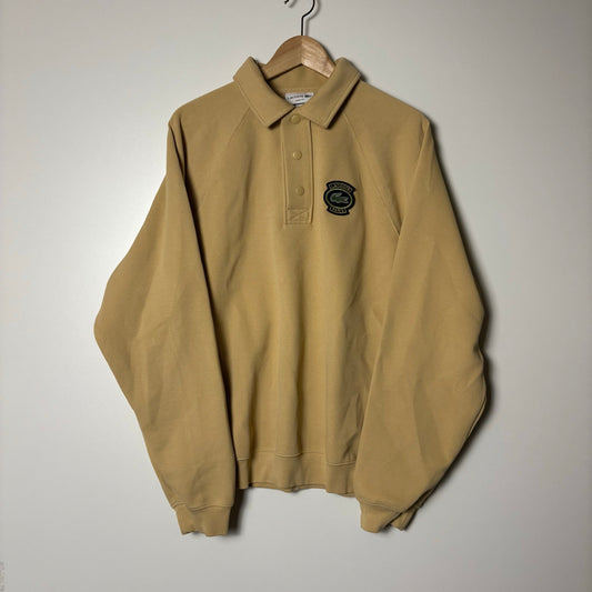 Lacoste Loose Fit Piqué Beige Sweatshirt L