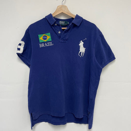 Vintage Polo Ralph Lauren brazil big pony polo shirt L