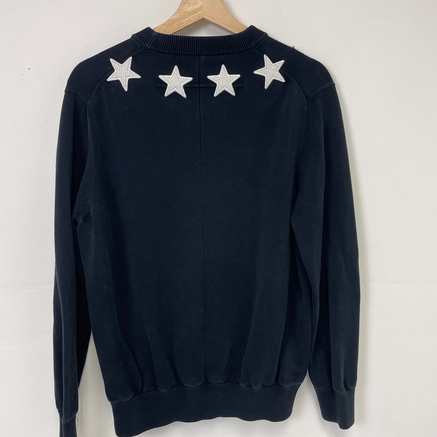 Givenchy star embroidery black crewneck S