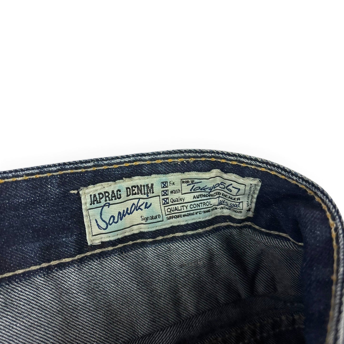 Y2K Japrag Okisha Samoko Dark Wash Deconstructed Jeans 34