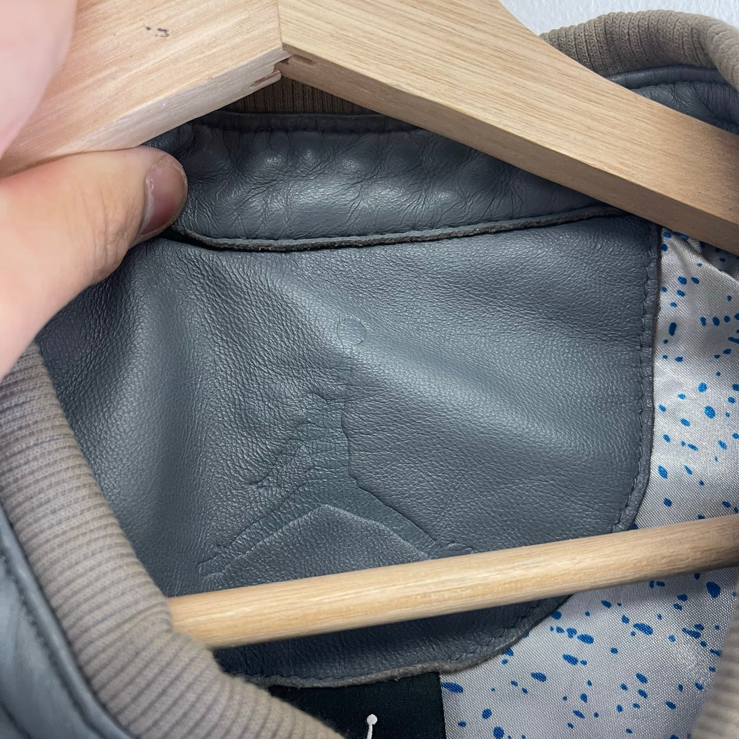 Air Jordan Lamb Leather Motorcycle Jacket  L