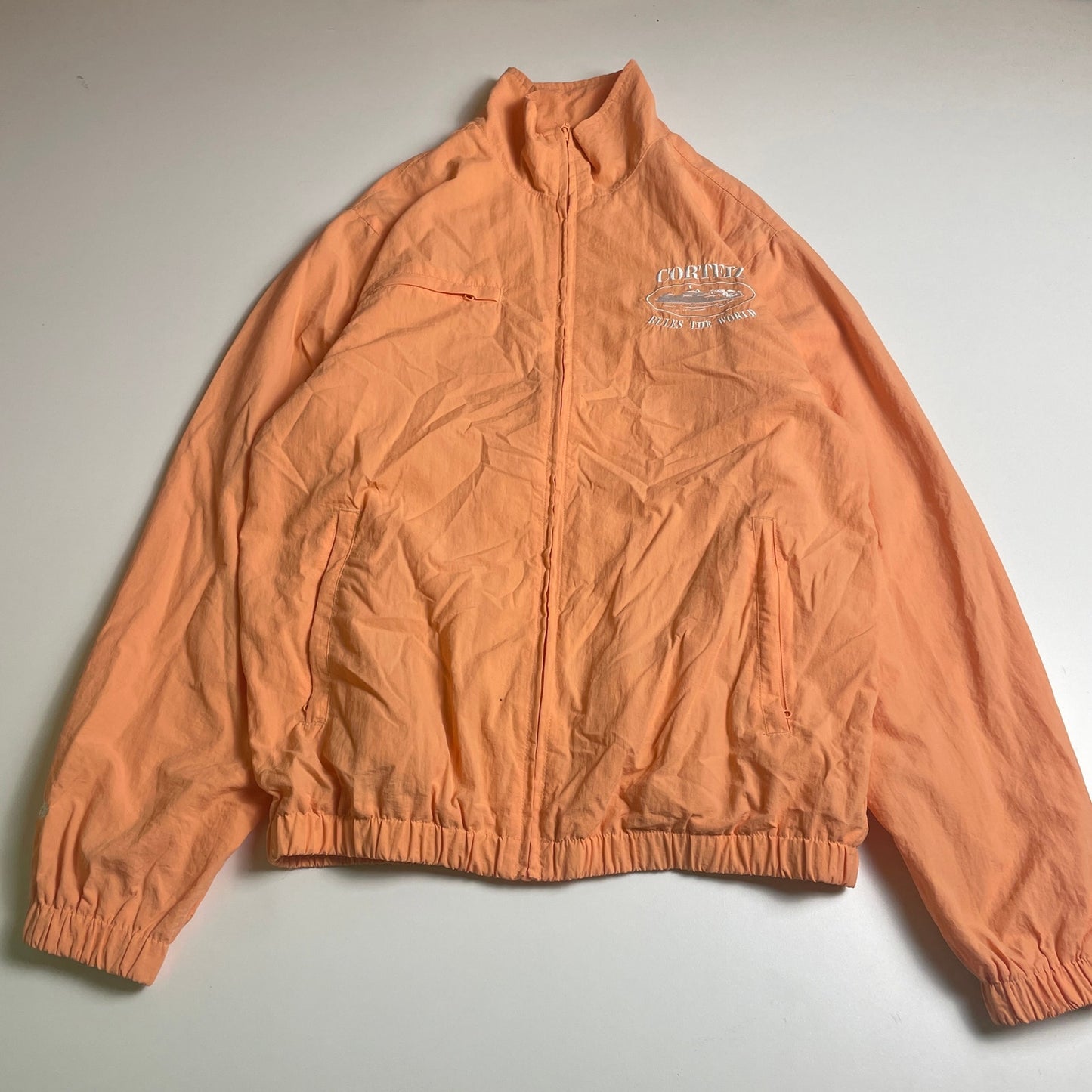 Cortiez orange zip windbreaker M