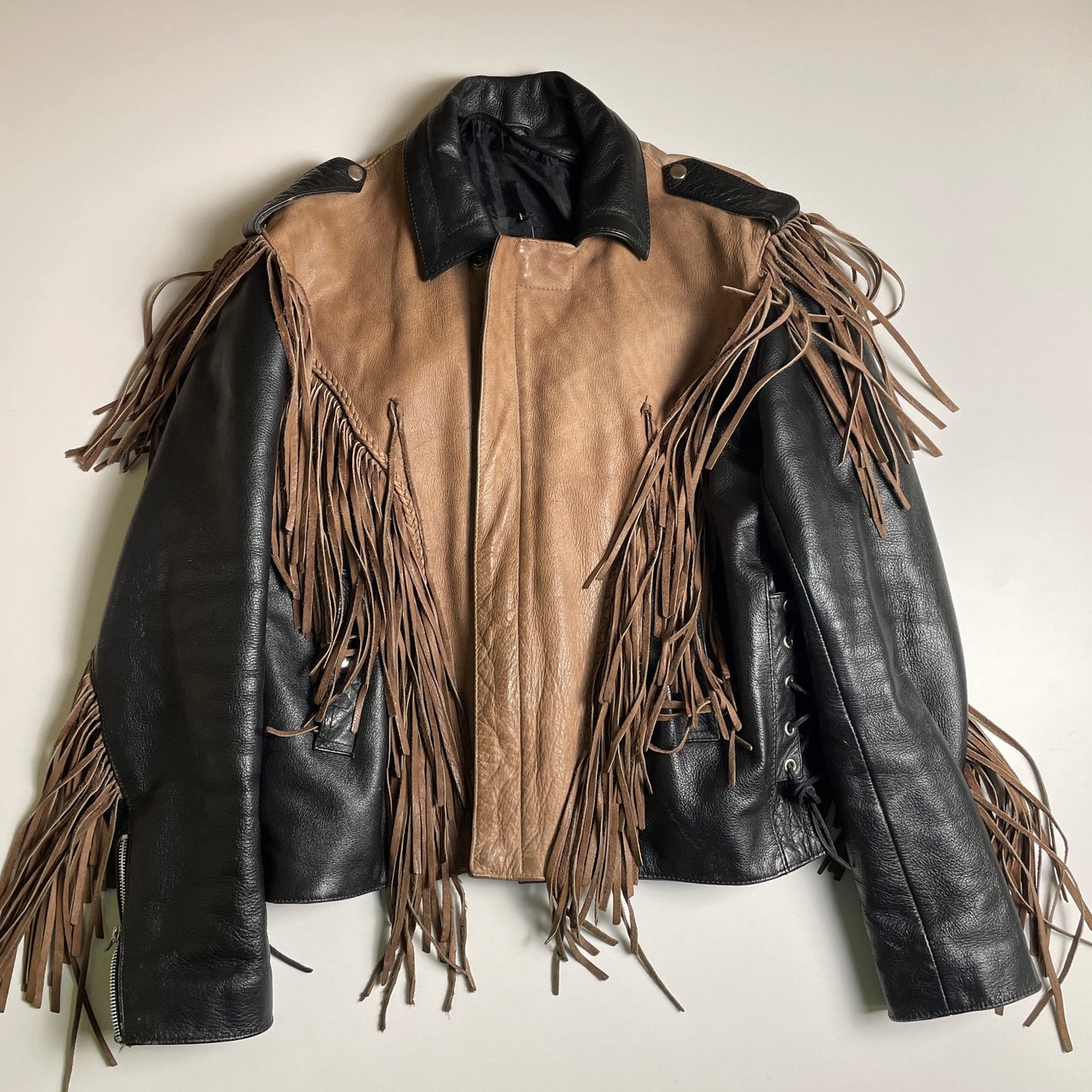 Western style vintage leather jacket