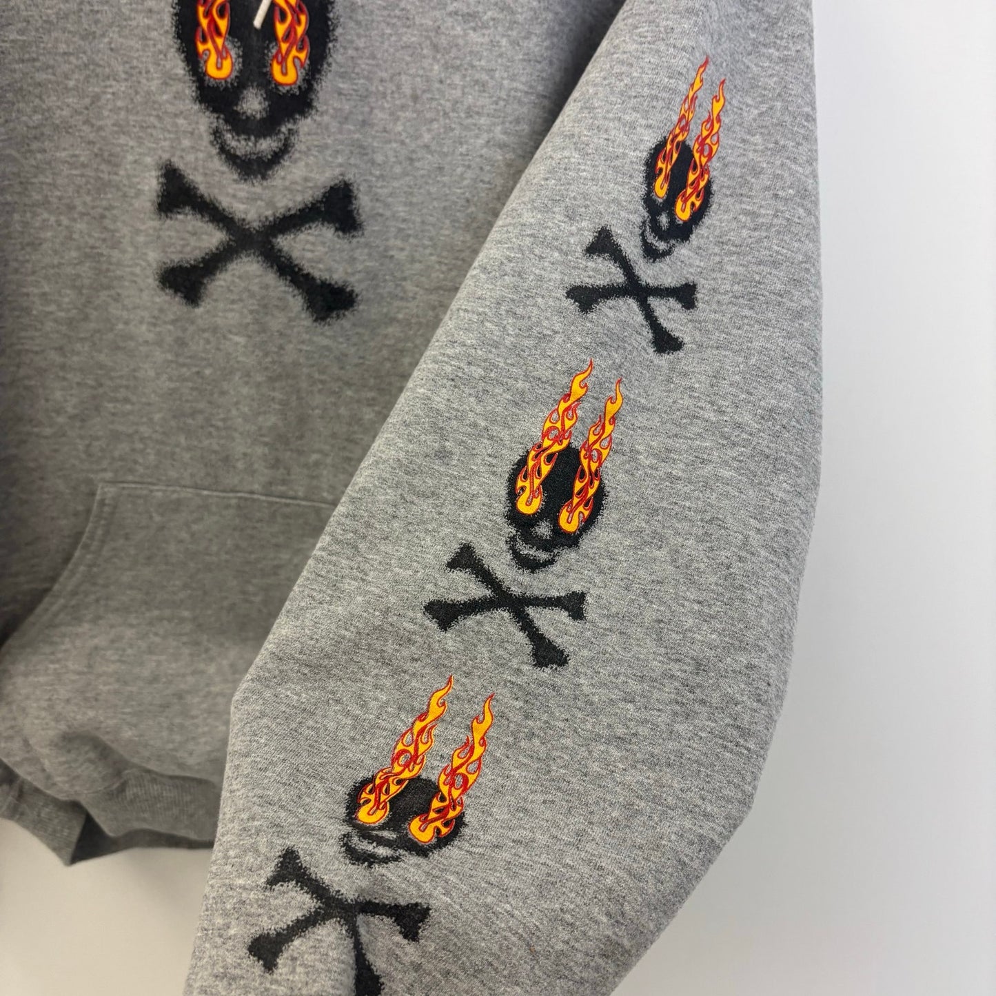 Snake eyes skater y2k jnco style flame hoodie M