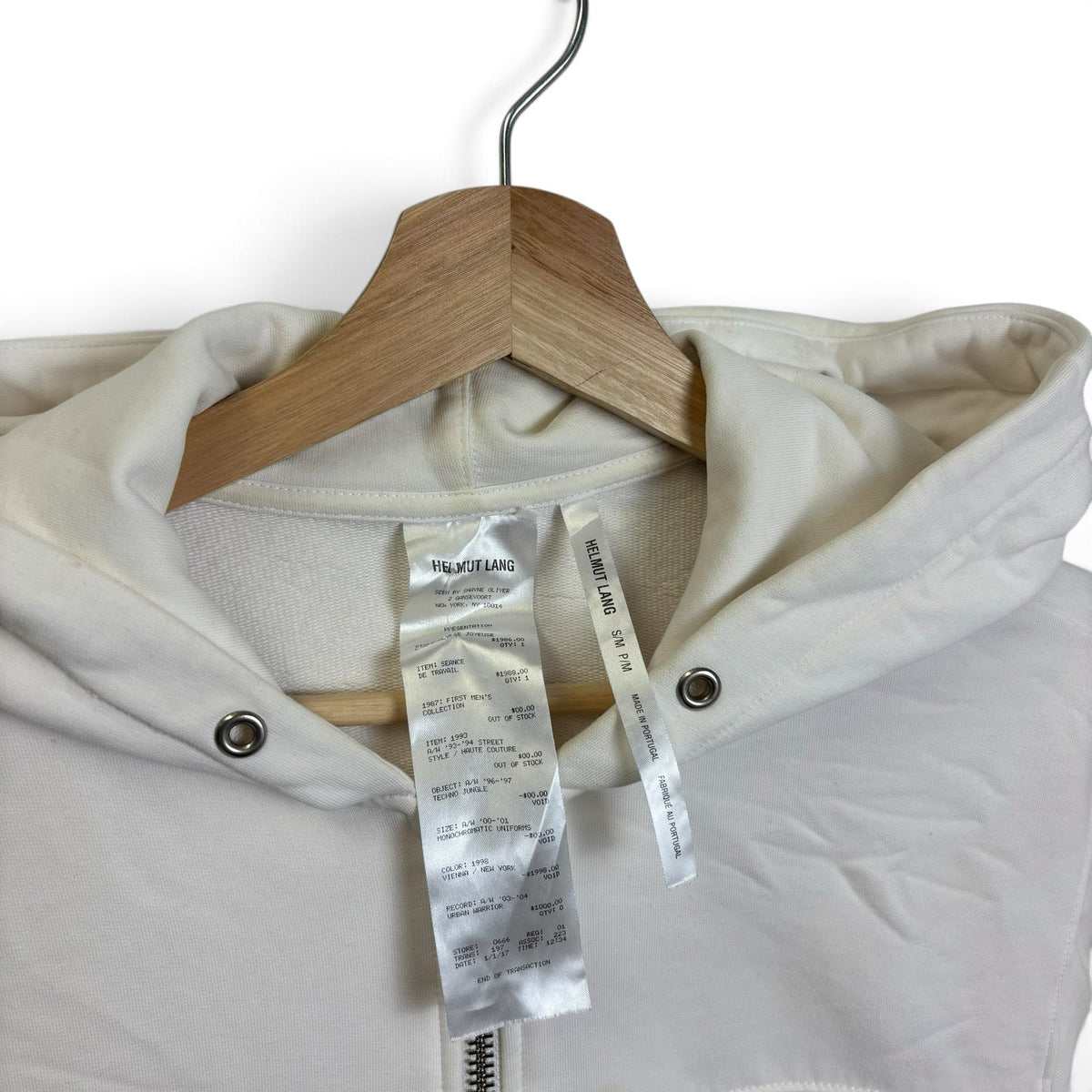 Helmut Lang x Shayne Oliver Campaign PR Panel Zip Hoodie SS18 S