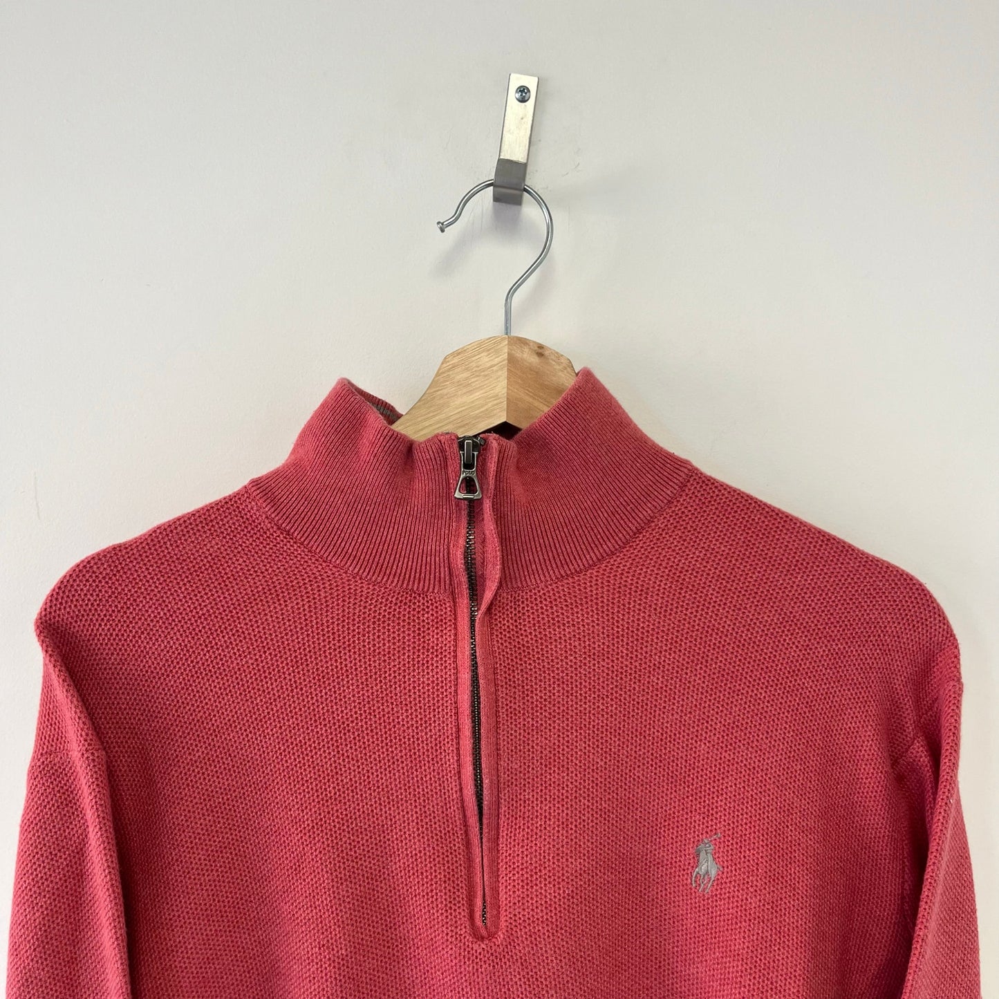 Polo Waffle 1/4 Zip Sweater XL