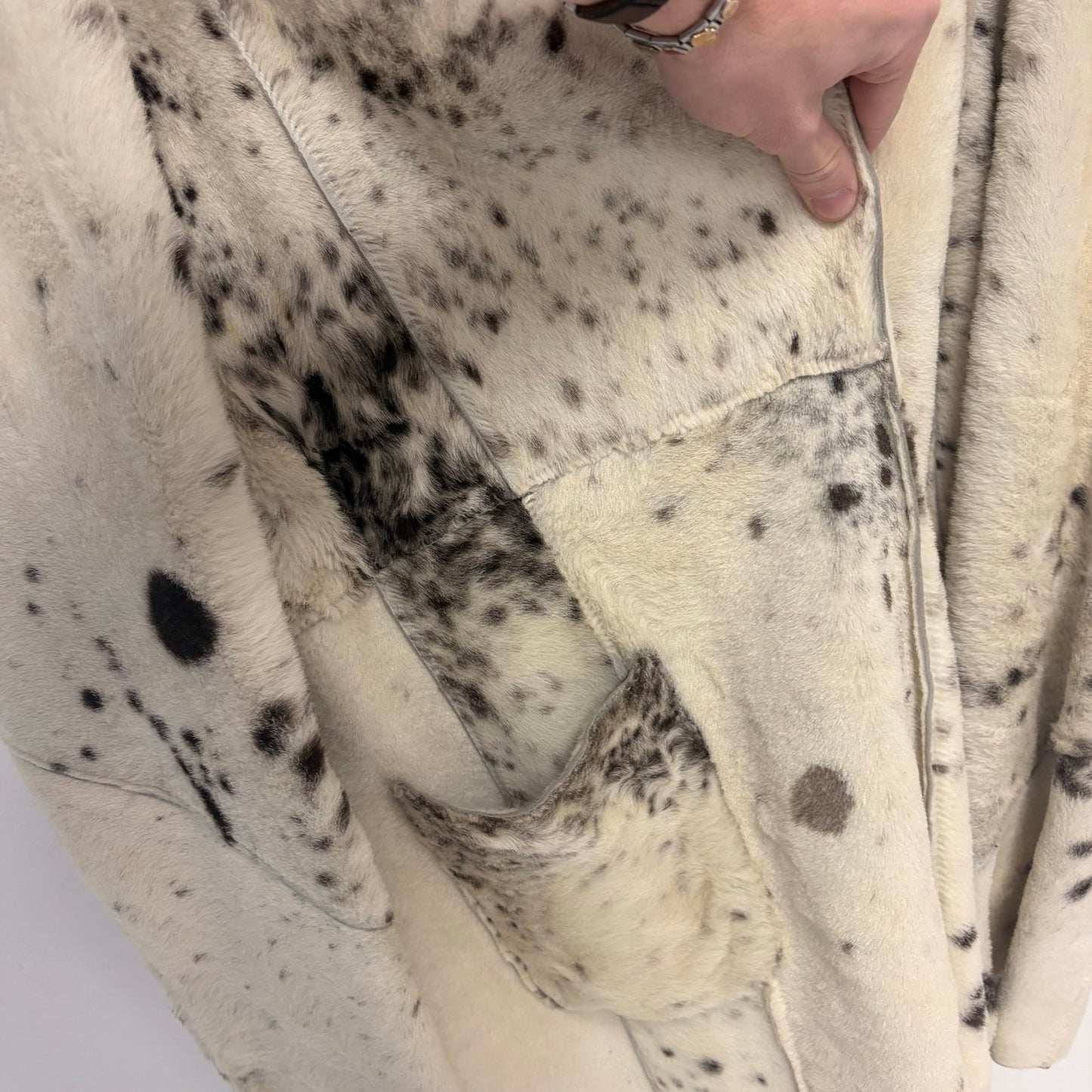 Furry Trench Coat Women's L