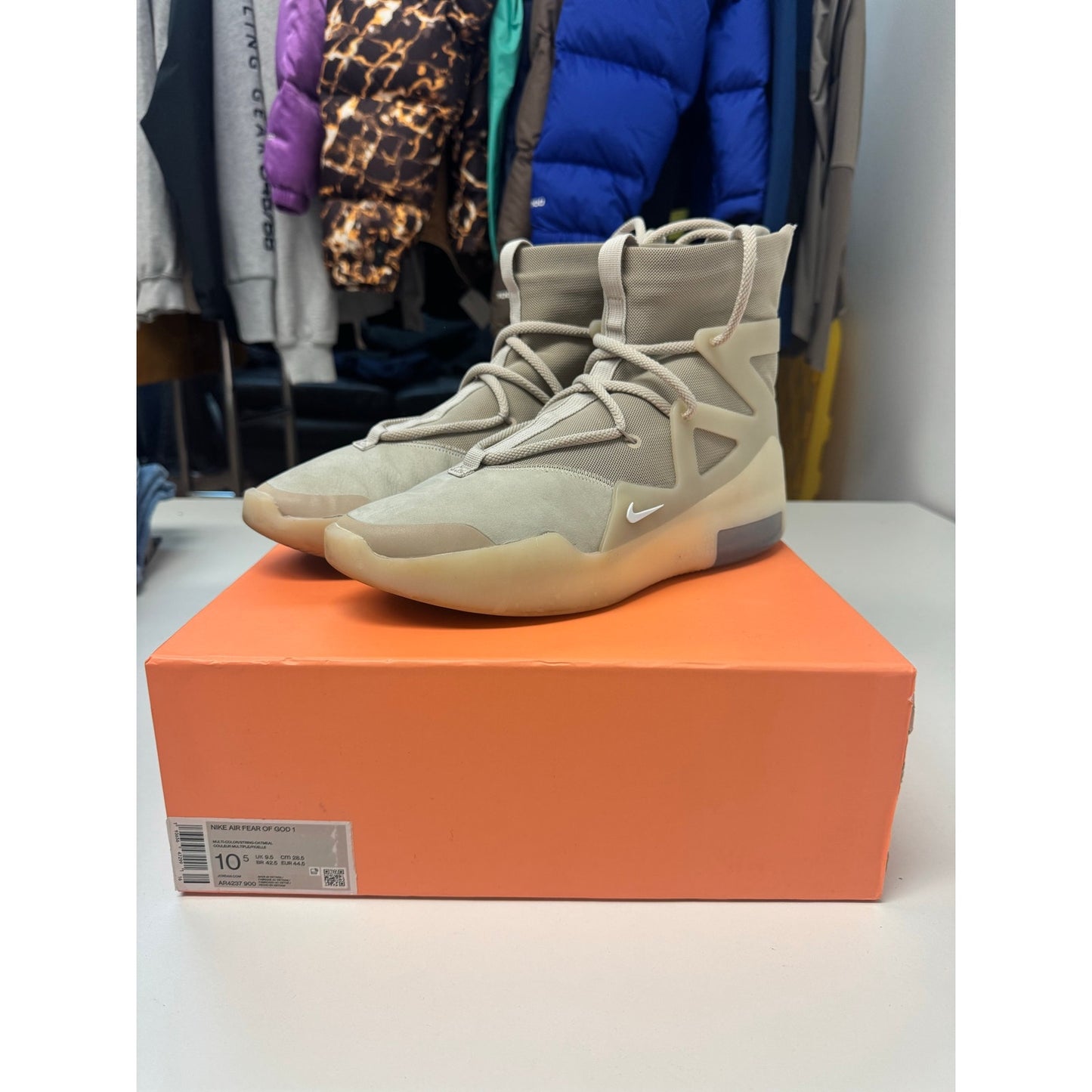 Nike Air Fear of God 1 Oatmeal 2019 Size 10.5