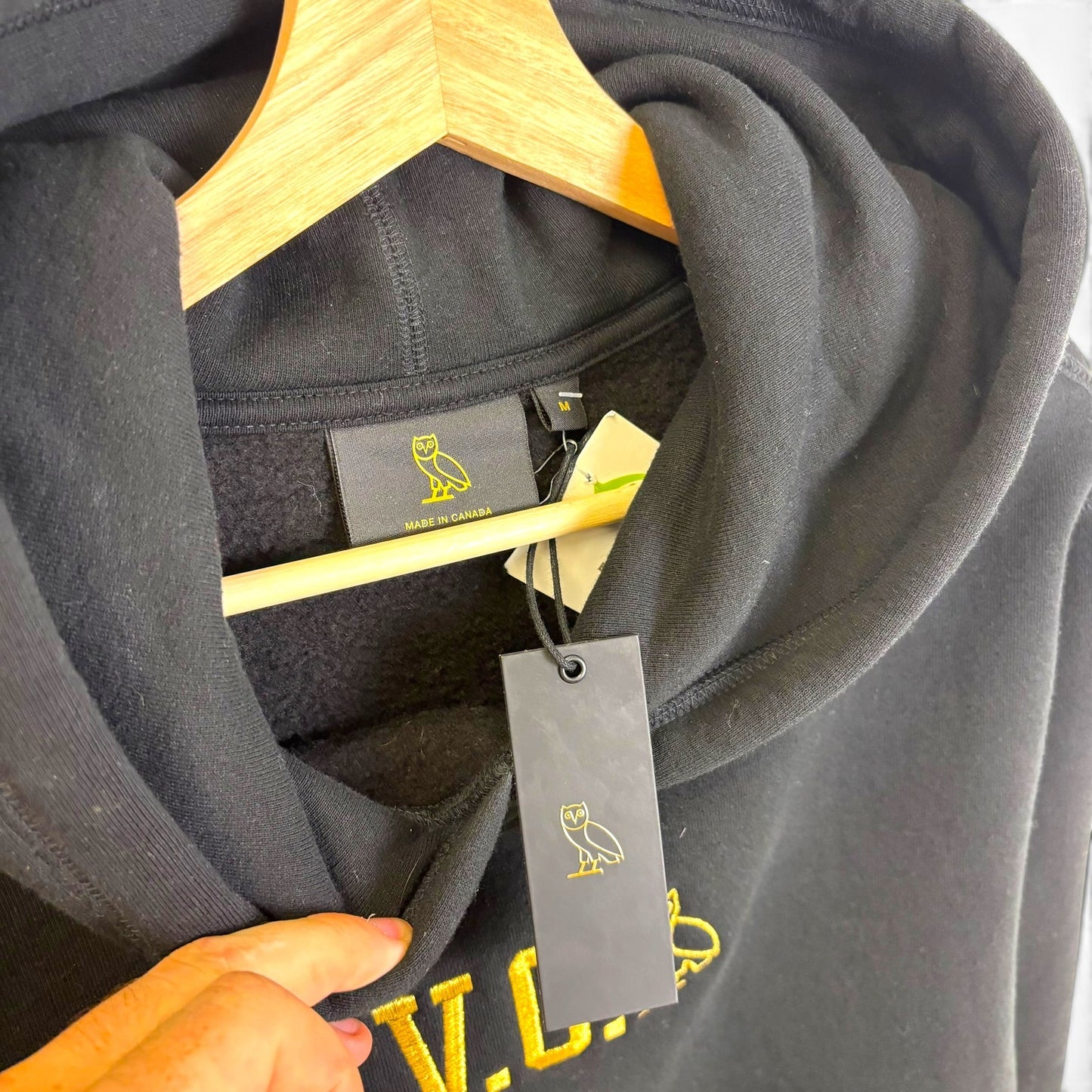 New OVO Spell Out Logo Hoodie M