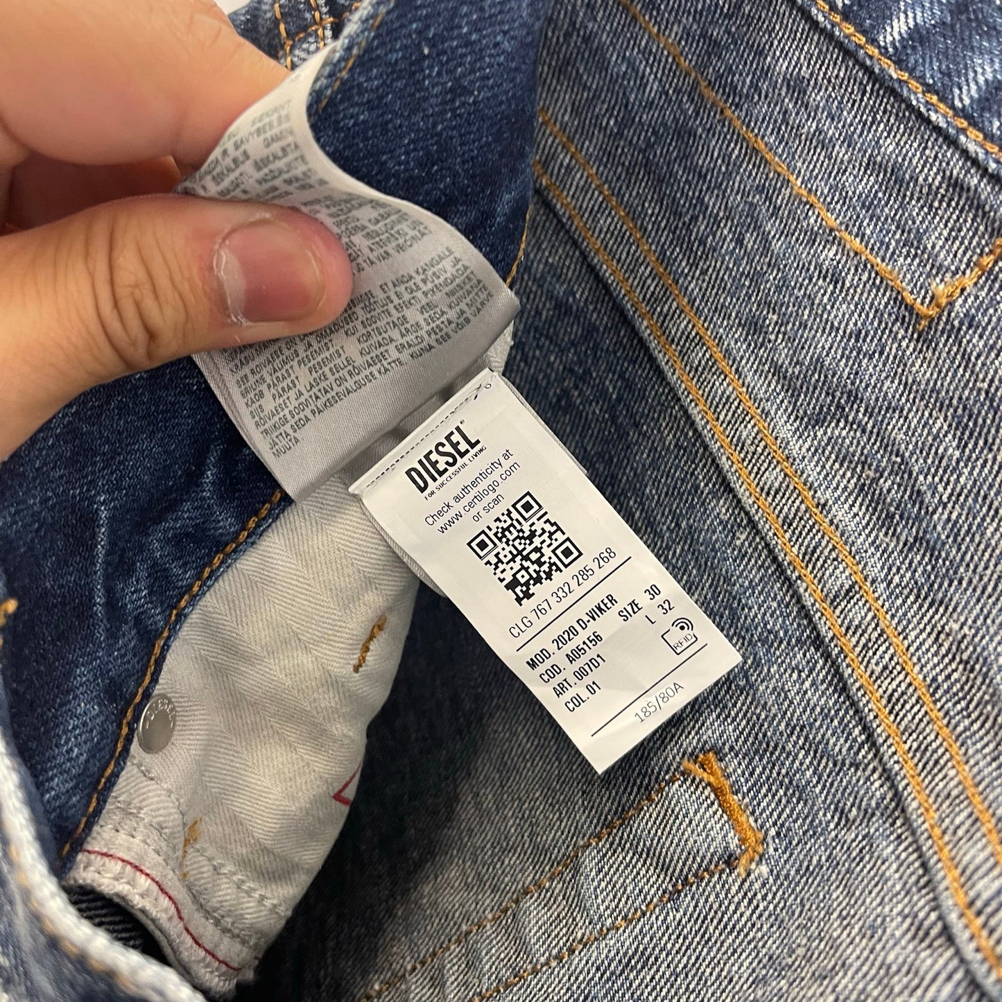 Diesel 2020 d viker darkwash jeans 34 NWT