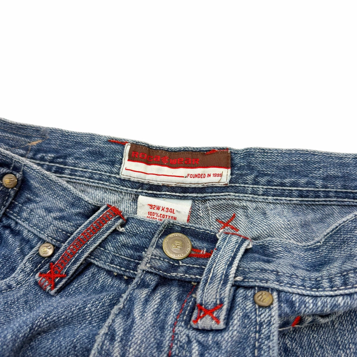 Roca Wear Embroidered Baggy Jeans 32x32