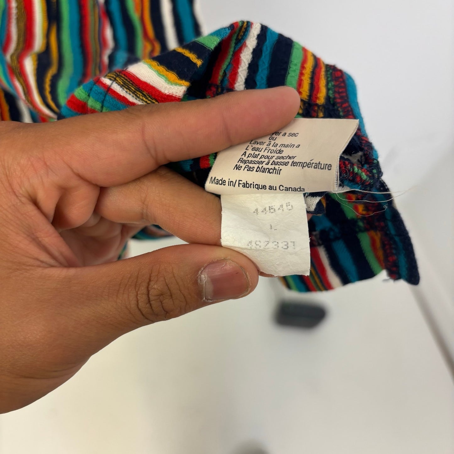 Vintage tundra 3d knit polo shirt L